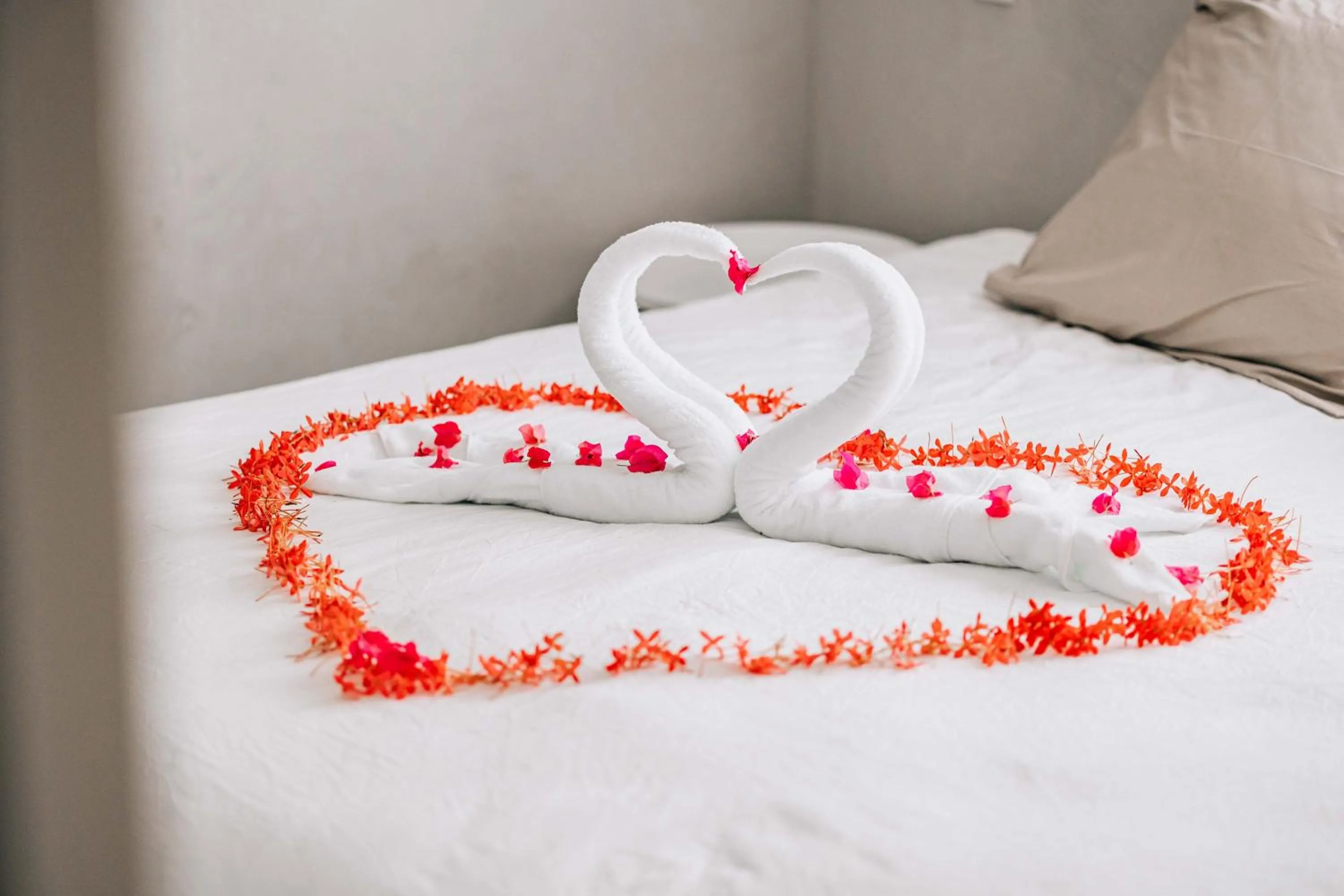 Bed in Sorobon Luxury Beach Resort