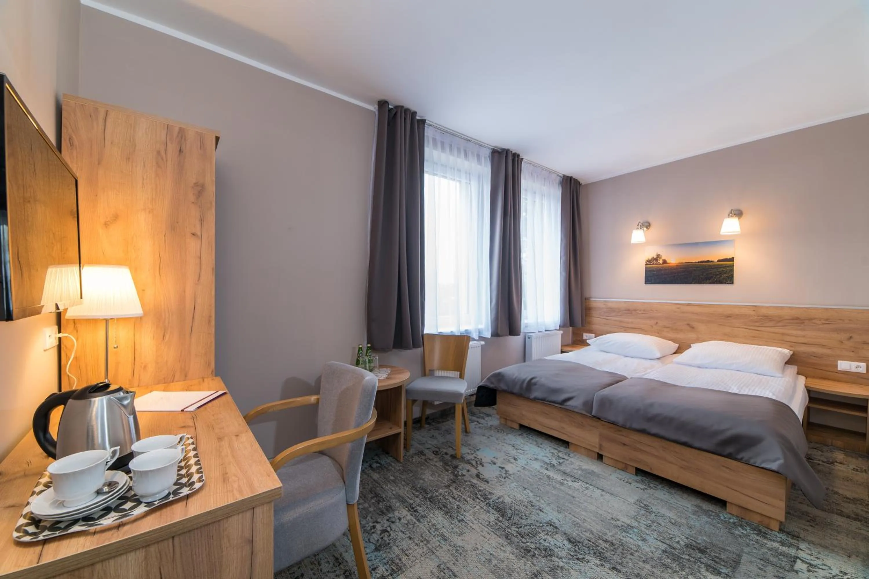 Bed in Hotel Pod Jesiotrem