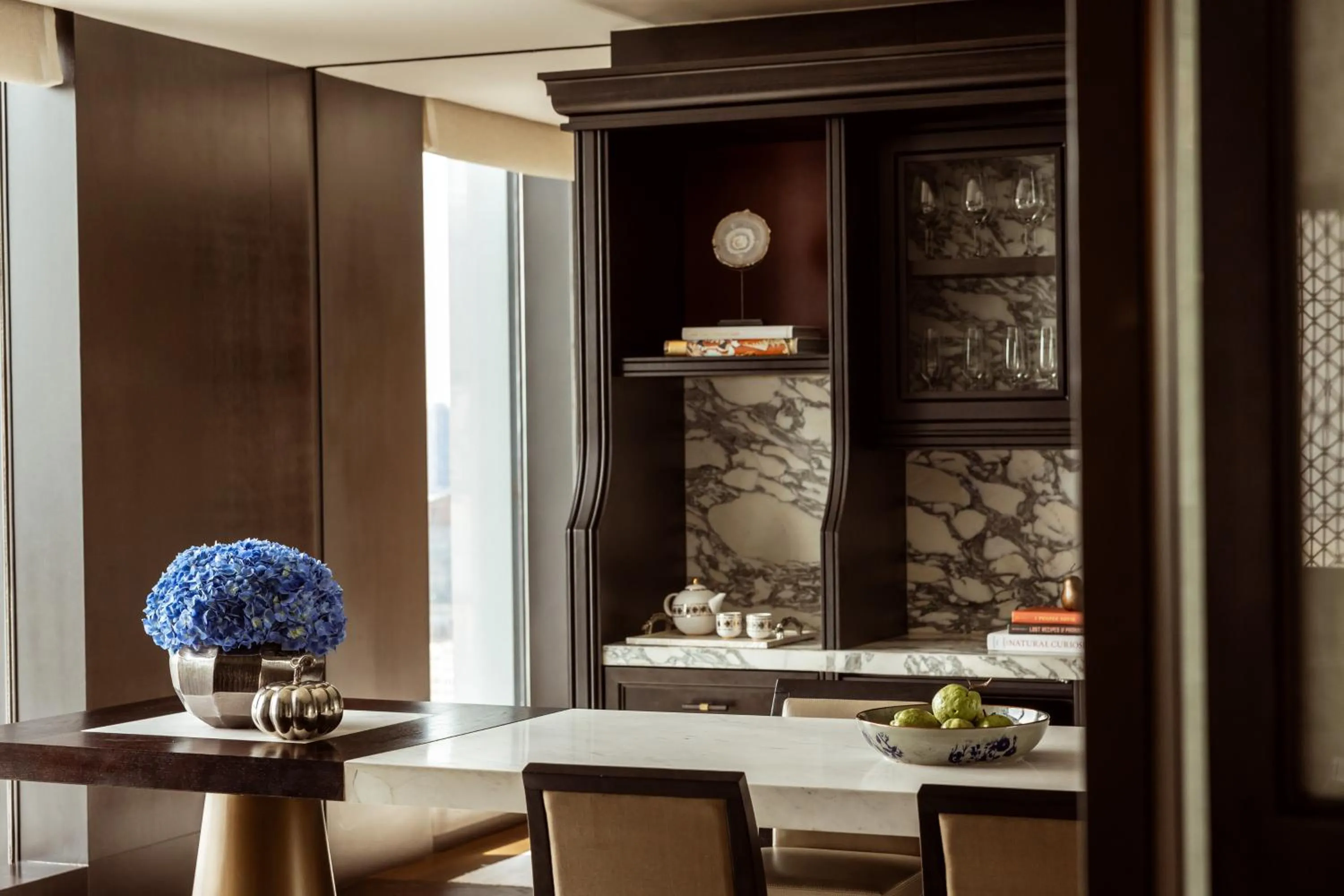 Dining area in Rosewood Phnom Penh