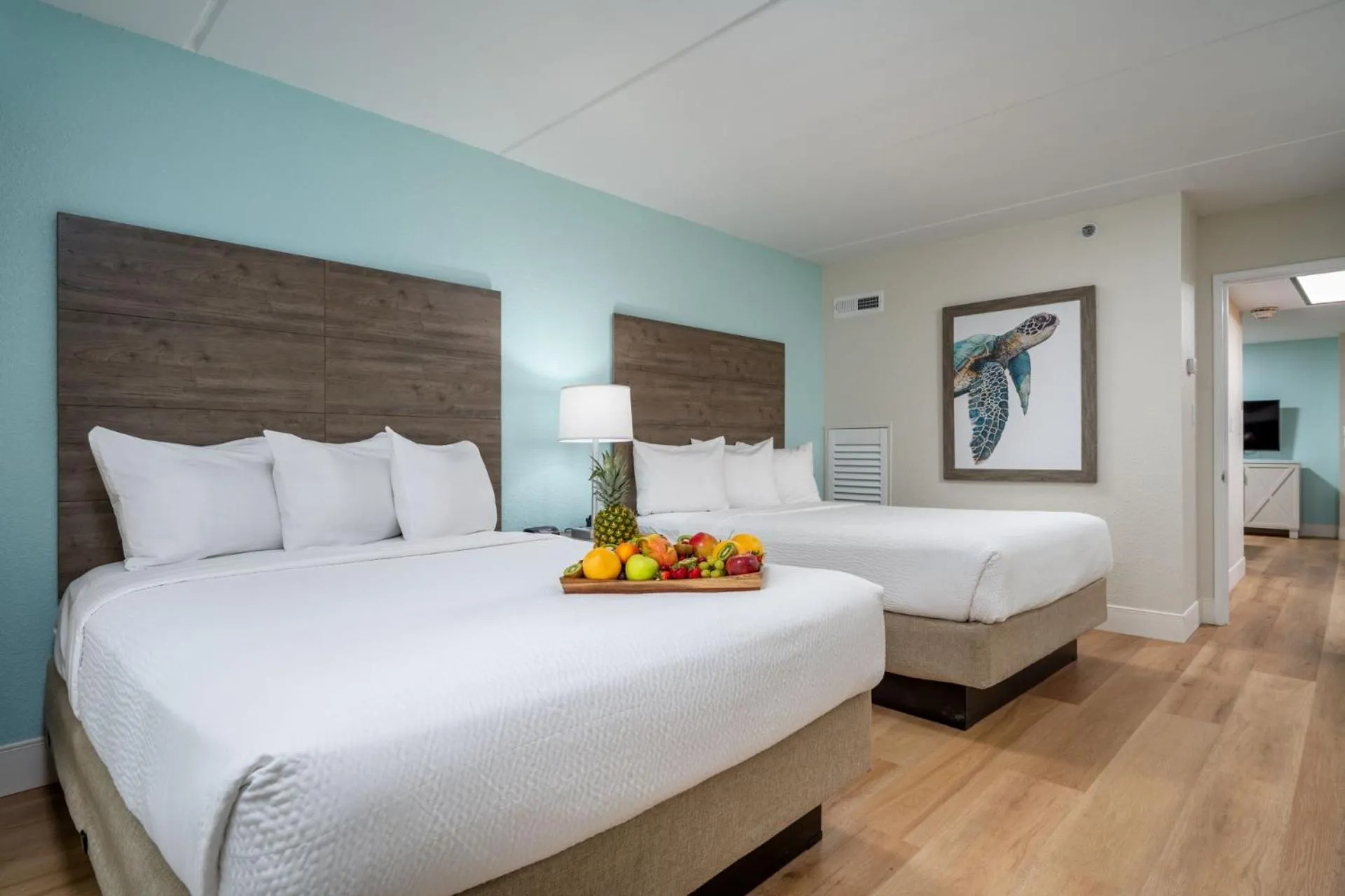 Bed in Princess Royale Oceanfront Resort