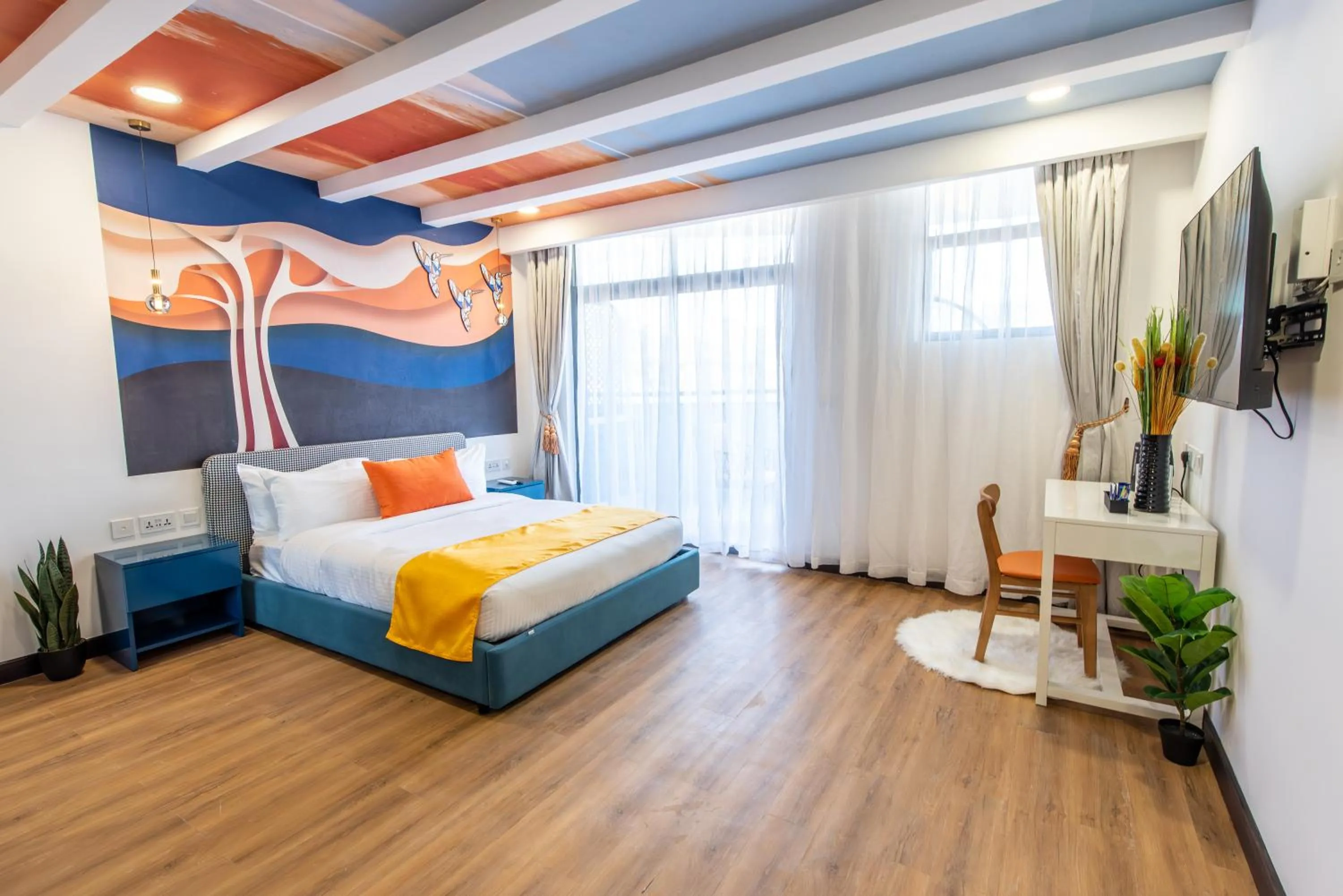 Bed in Kingfisher Nest Hotel Suites- Westlands, Near Sarit Center