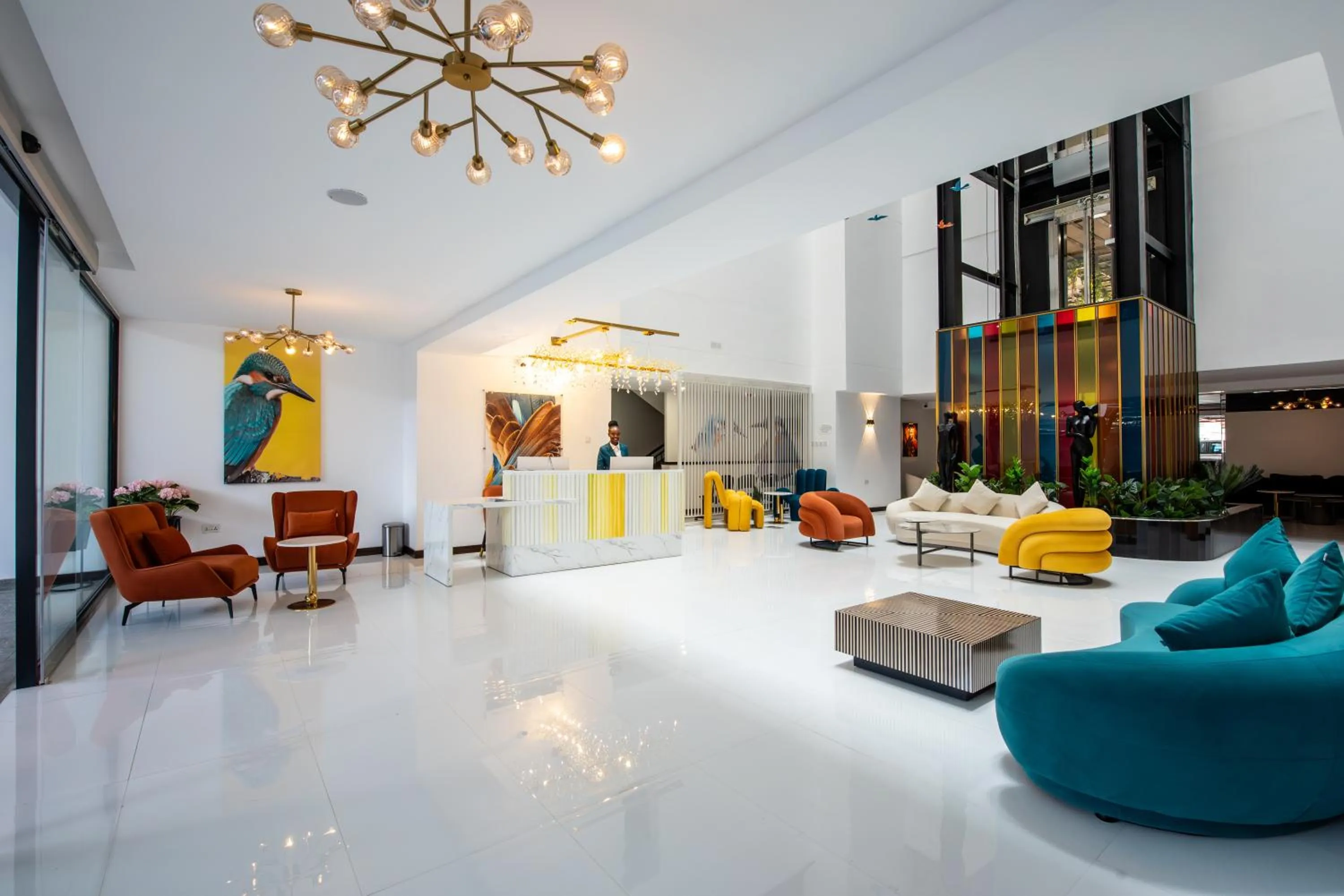 Lobby or reception in Kingfisher Nest Hotel Suites- Westlands, Near Sarit Center