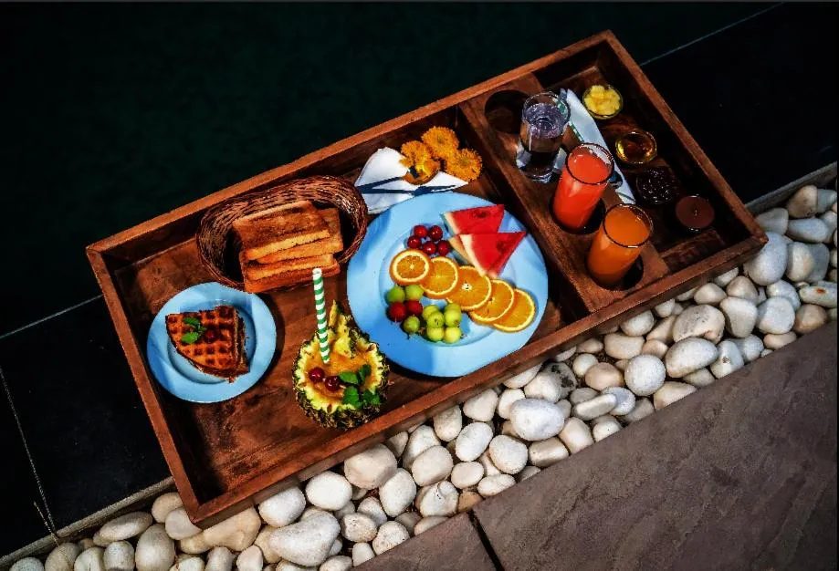 Restaurant/places to eat in Parijat Private Pool Villa 1, 2 and 3 BHK