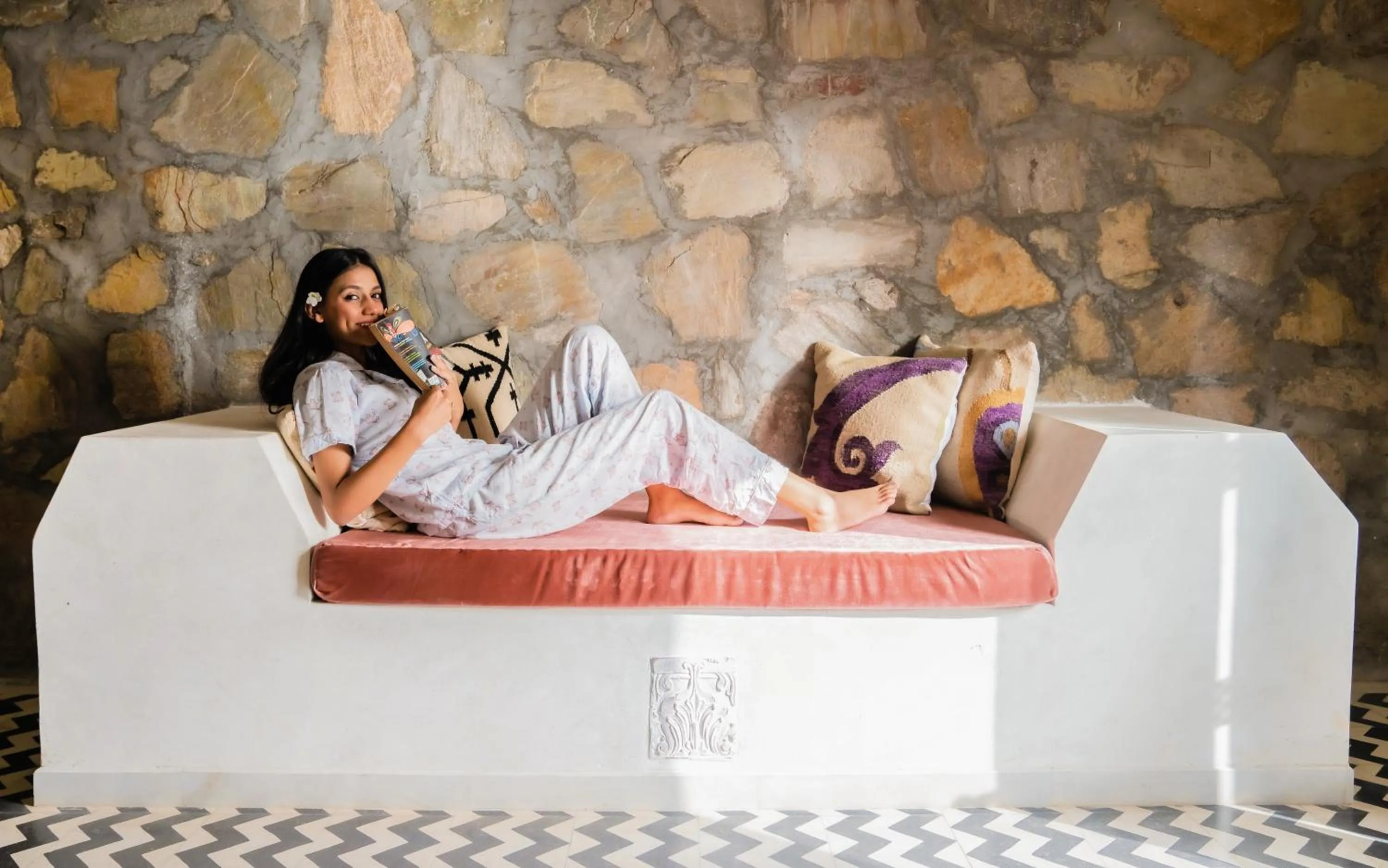 Seating area in Parijat Private Pool Villa 1, 2 and 3 BHK