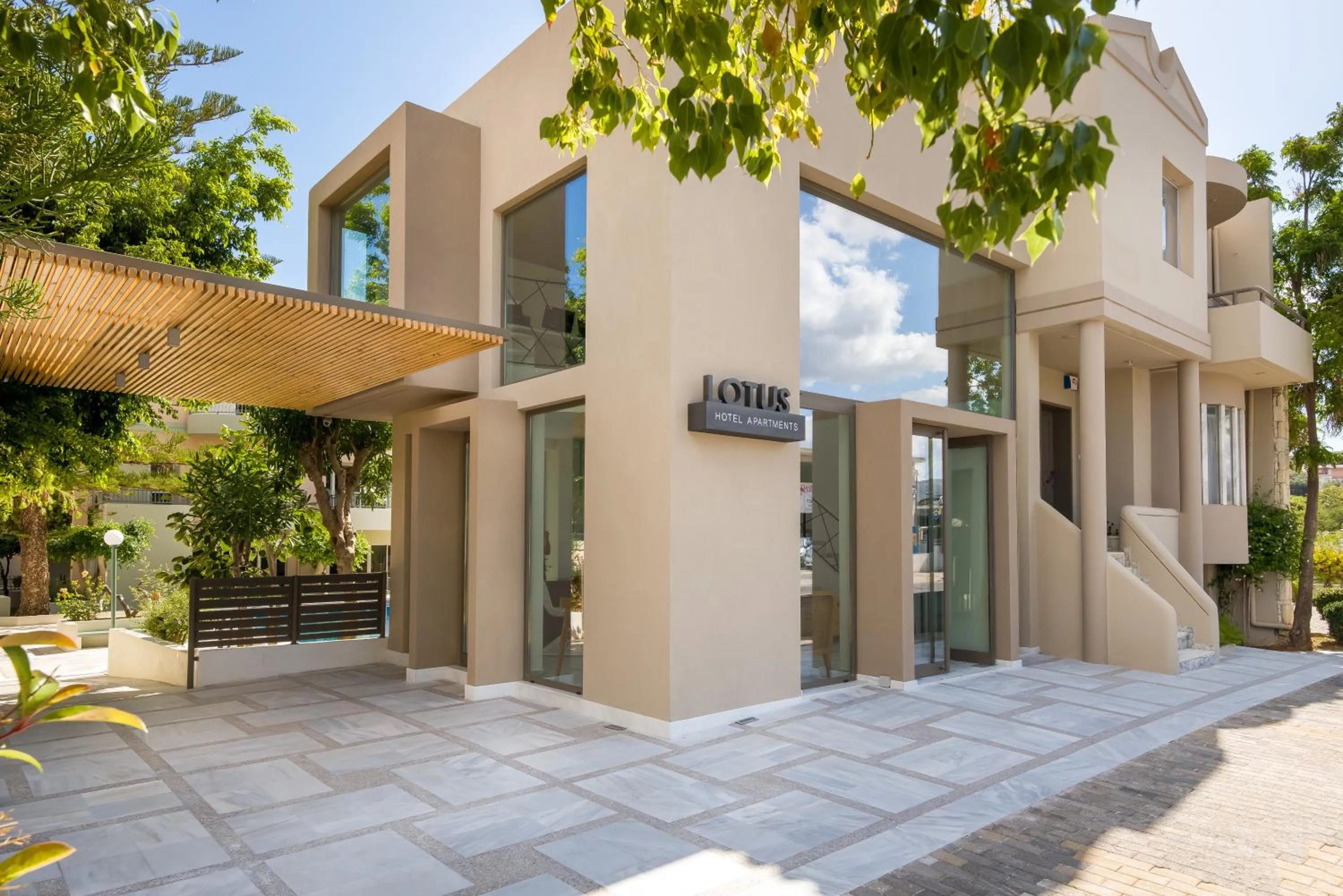 Property building in Lotus Hotel Apartments