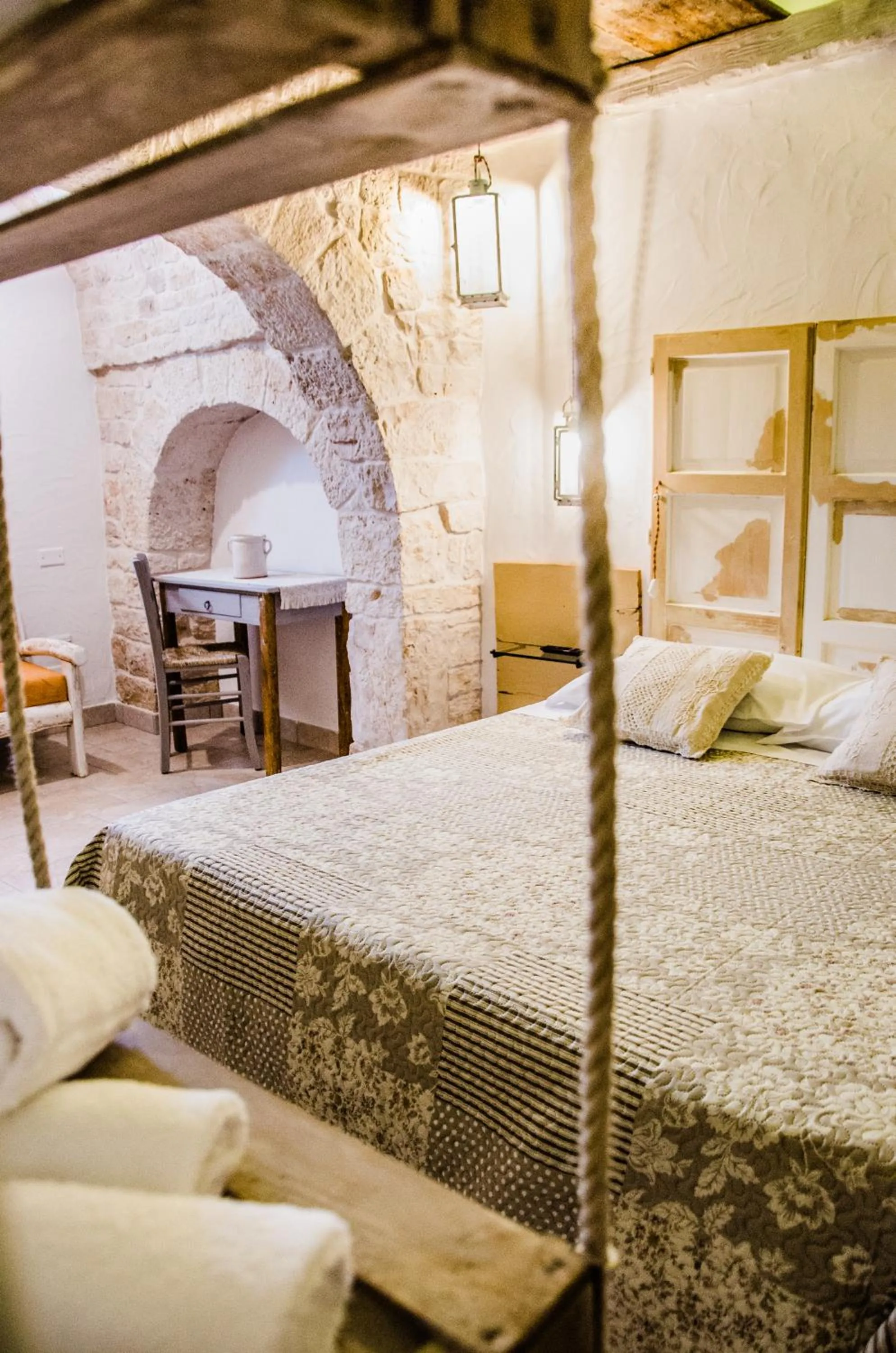 Photo of the whole room, Bed in Trulli Soave