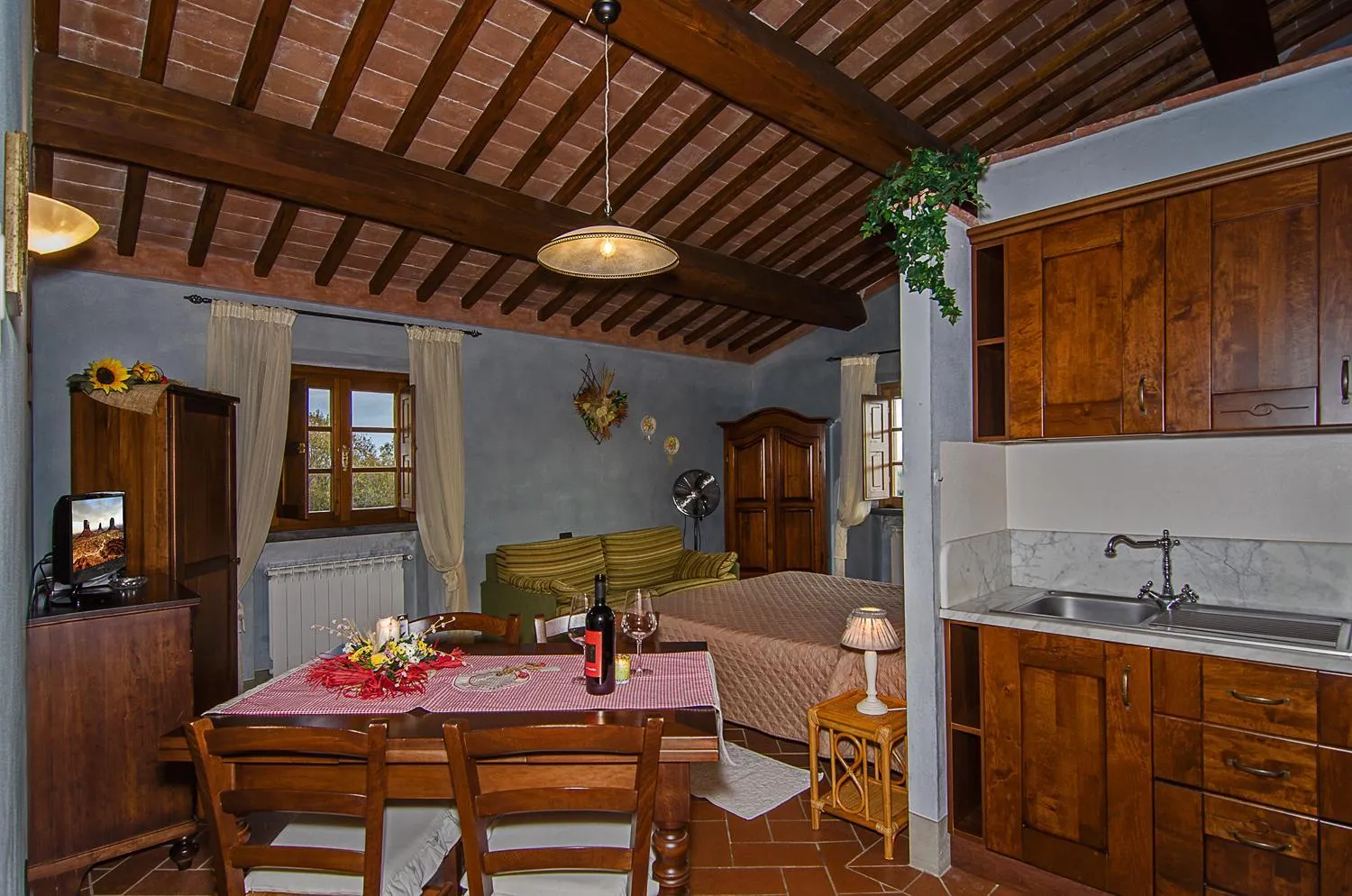 Kitchen or kitchenette in Agriturismo Valliferone