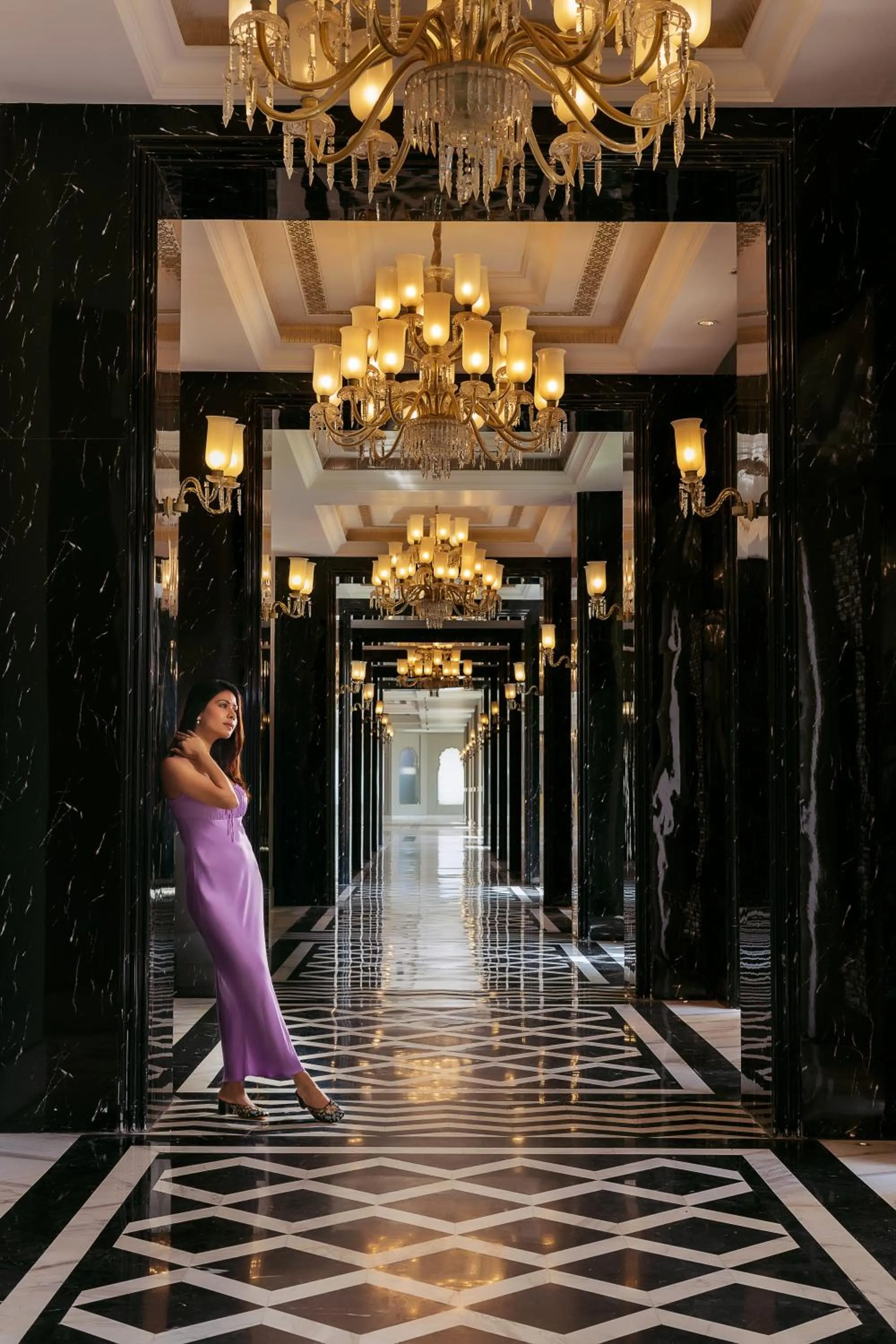 Lobby or reception in The Leela Palace Jaipur