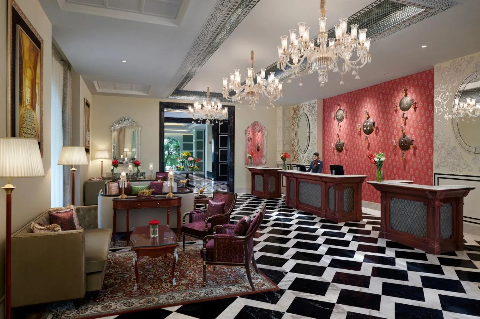Lobby or reception in The Leela Palace Jaipur
