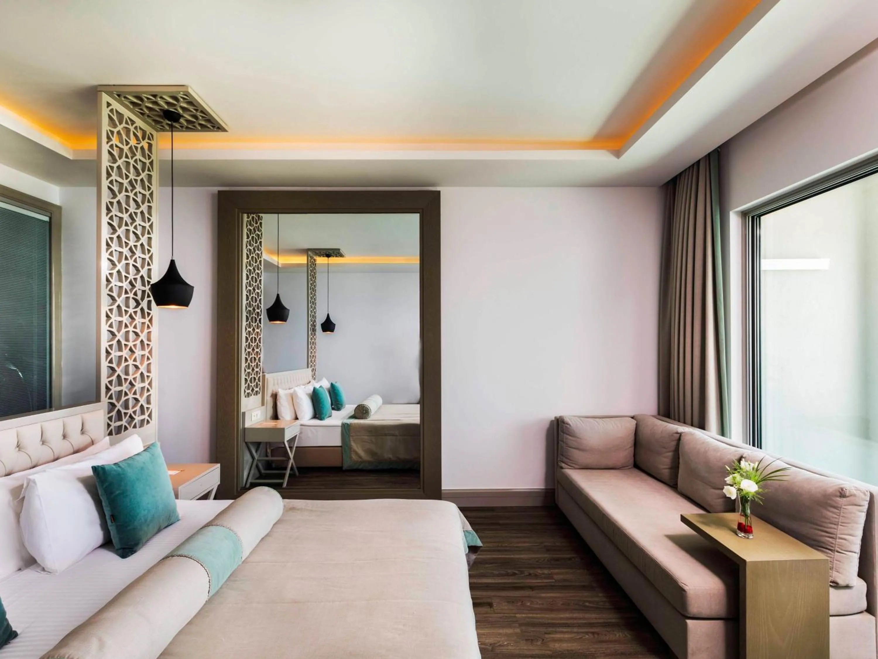 Bed in Blue Dreams Resort Bodrum - Aquapark & Ultra All Inclusive