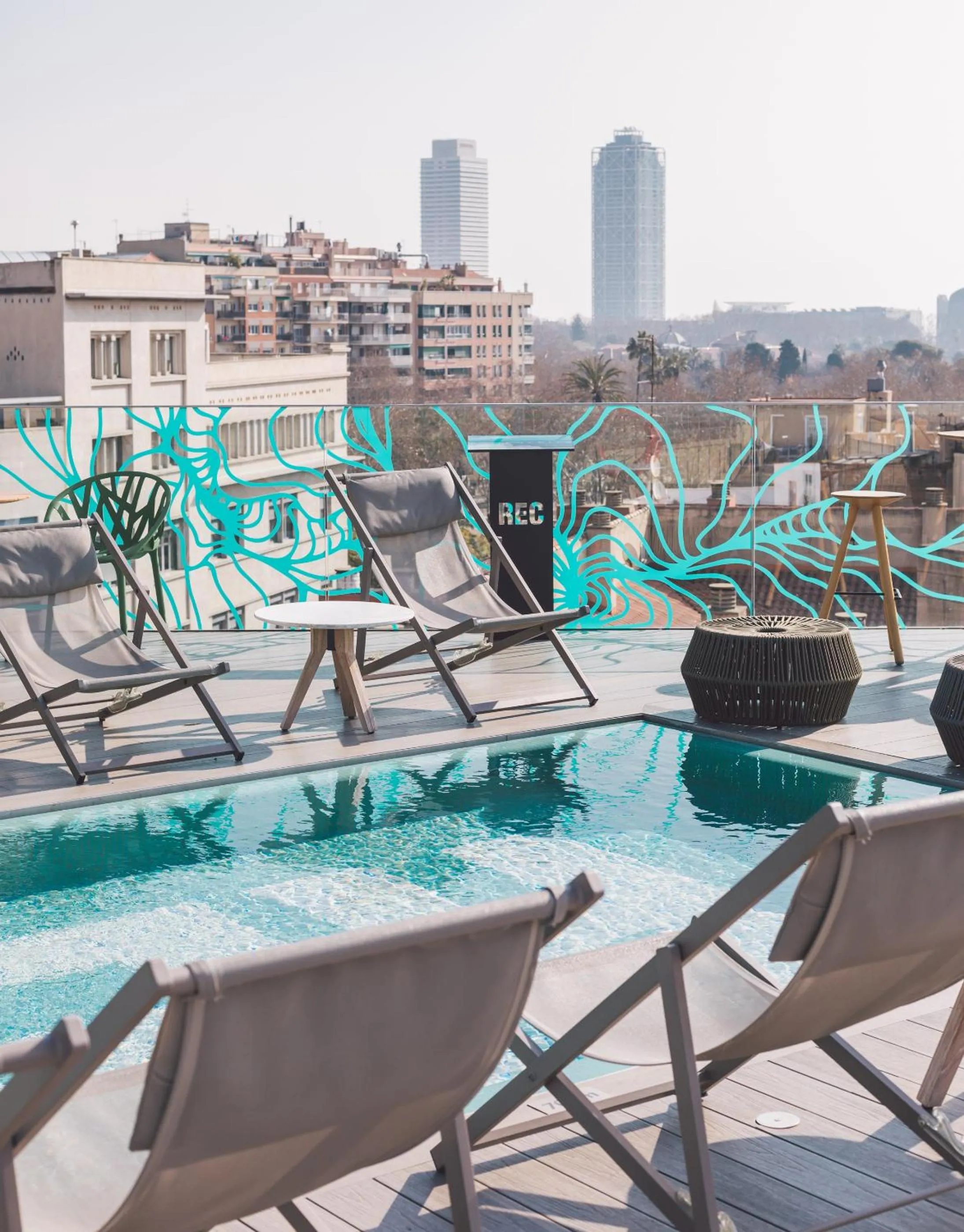 Pool view in Hotel Rec Barcelona - Adults Only