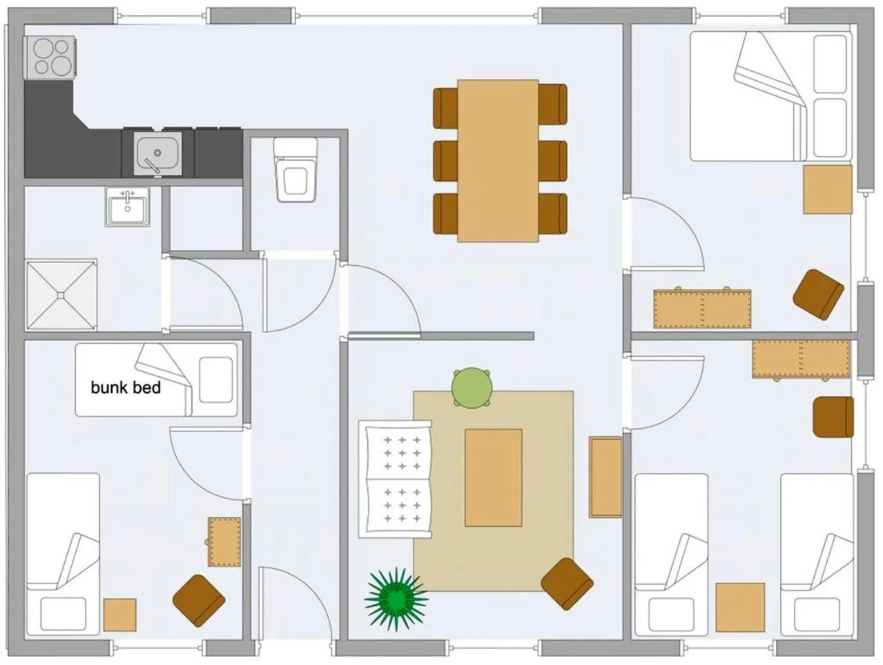 Floor plan in Amsterdam Farm Lodge