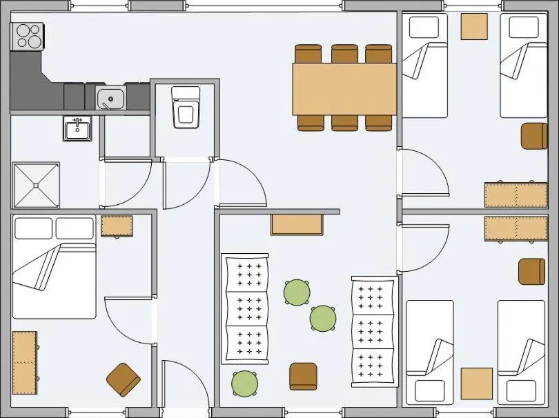 Floor plan in Amsterdam Farm Lodge