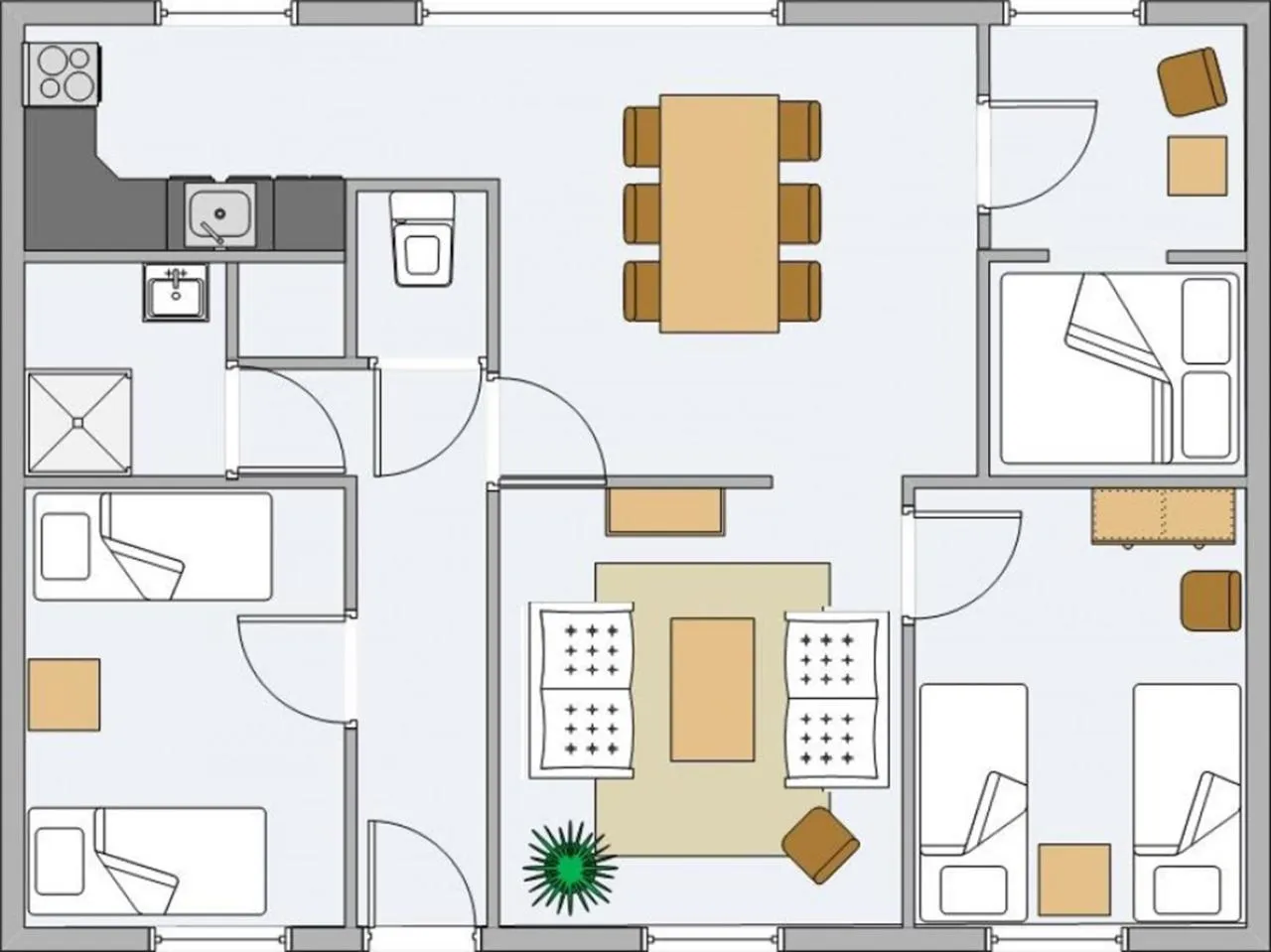 Floor plan in Amsterdam Farm Lodge