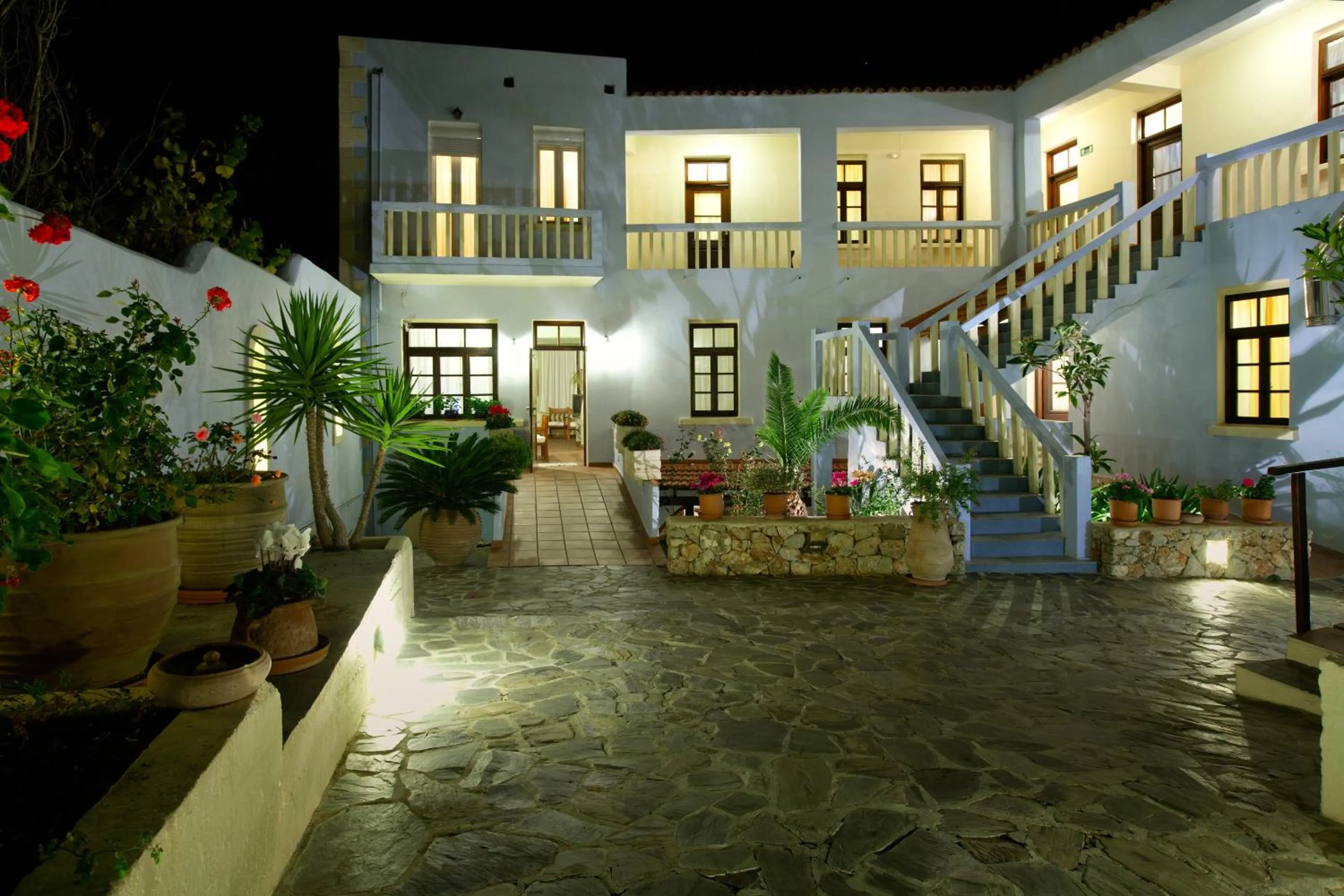 Facade/entrance in Giorgi's Blue Apartments