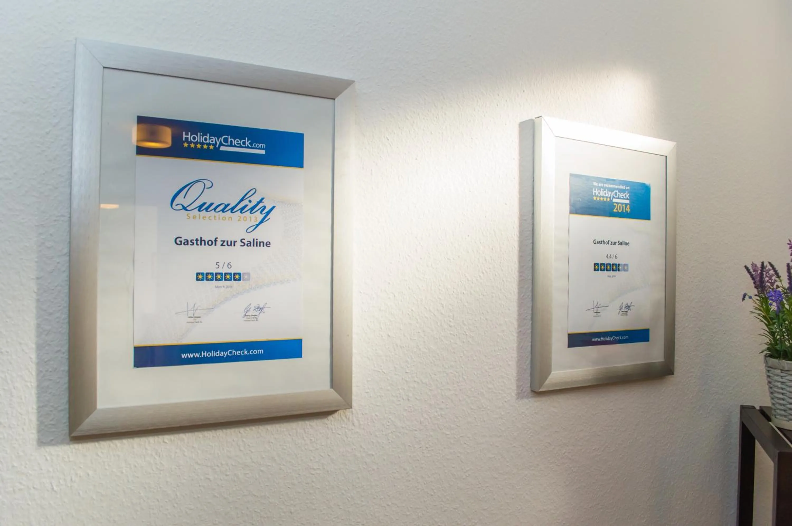 Certificate/Award in Gasthof zur Saline