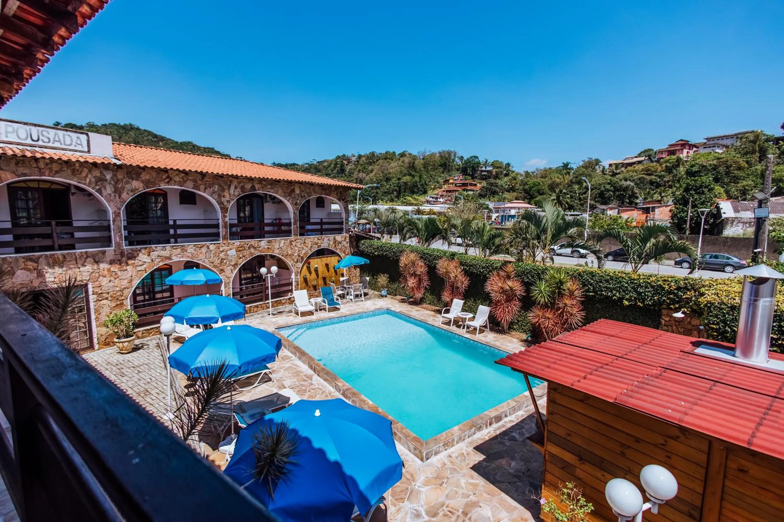 Pool view in VELINN Pousada Casa de Pedra Ilhabela