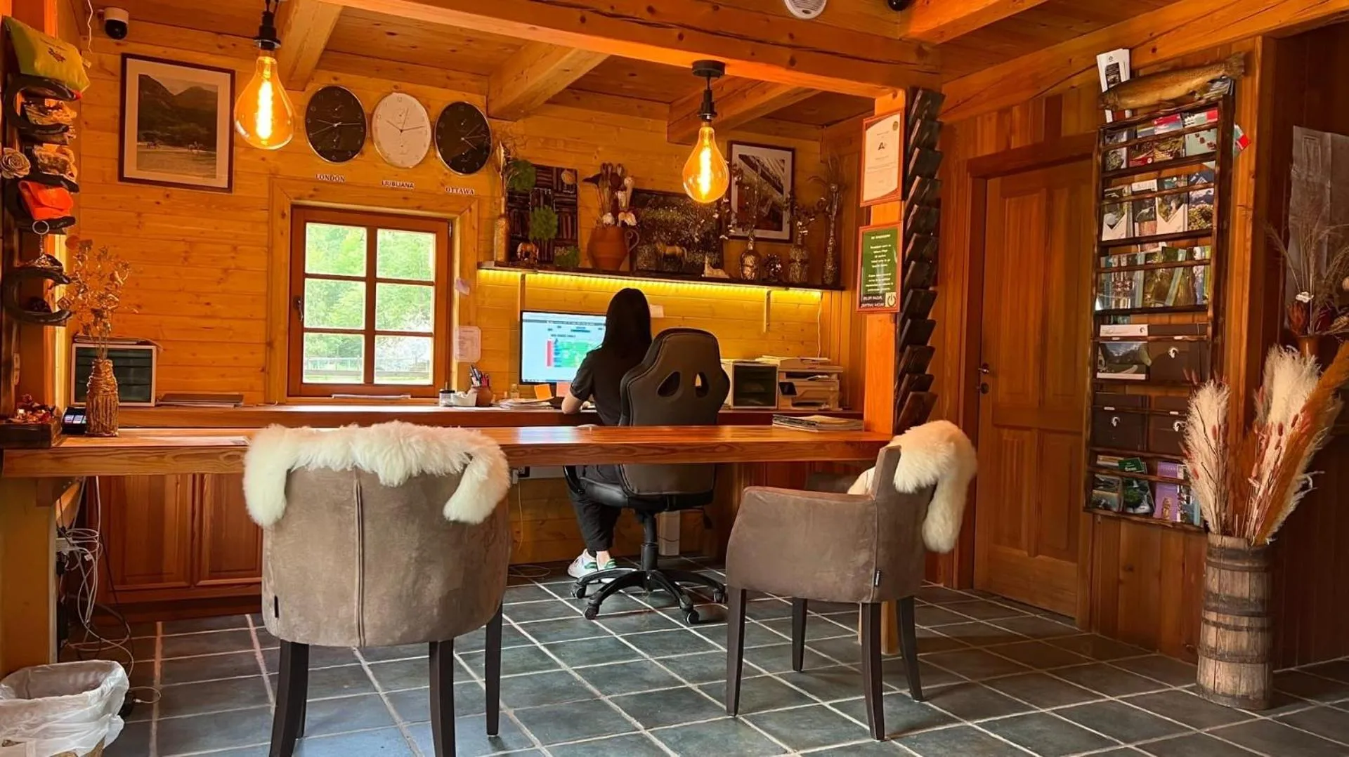 Lobby or reception in Pristava Lepena Village