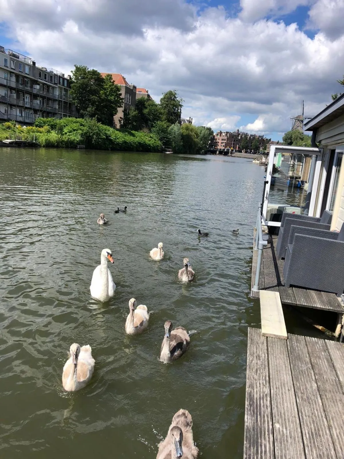 Romantic room in a houseboat