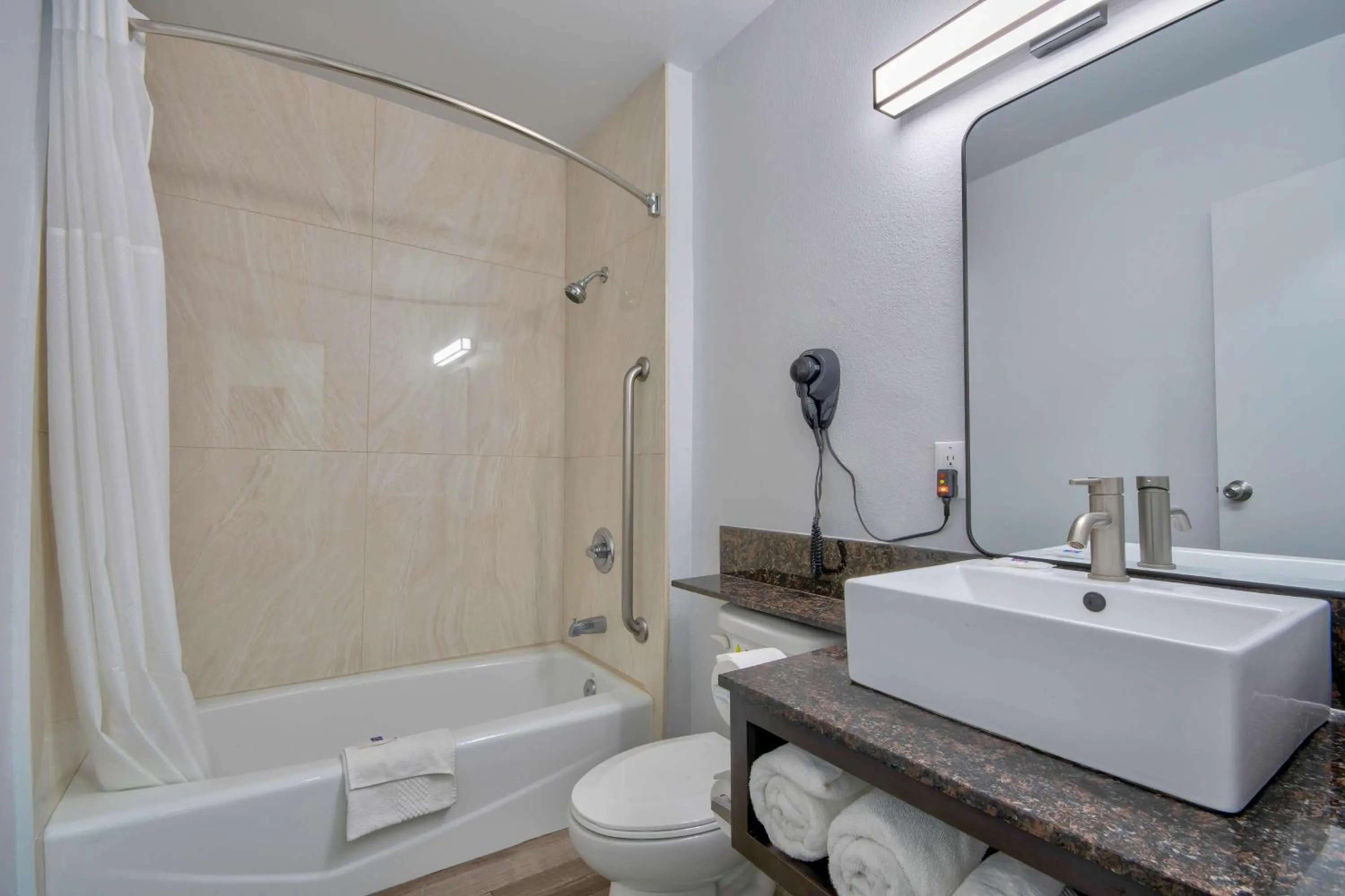 Bathroom in Studio 6 Suites San Bernardino, CA