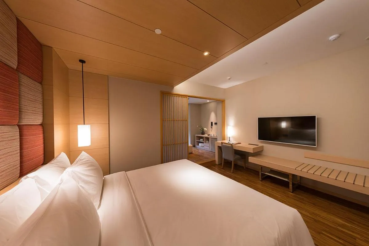 Bed in Asia Pacific Hotel Beitou