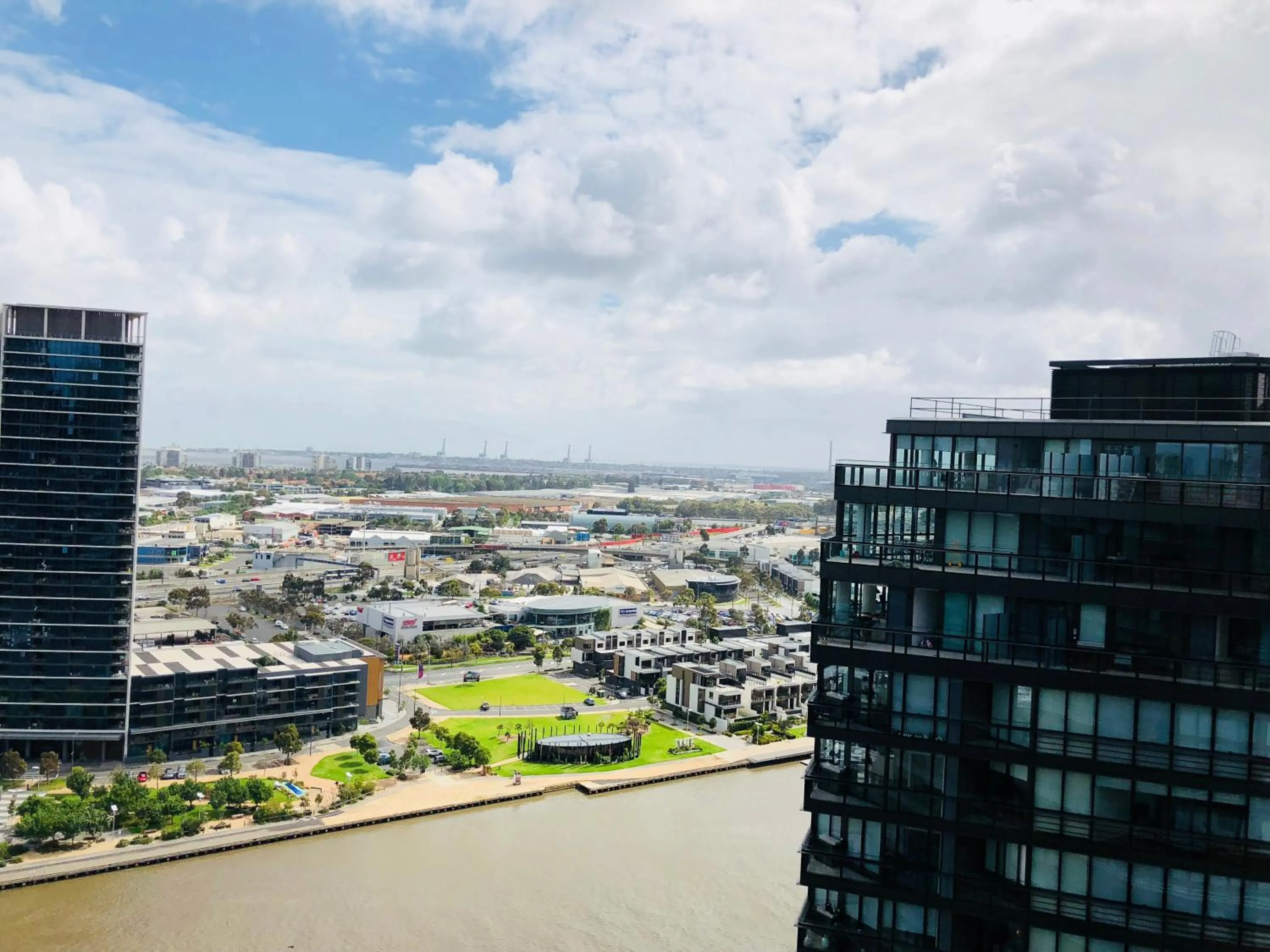 River view in Winston Apartments Docklands
