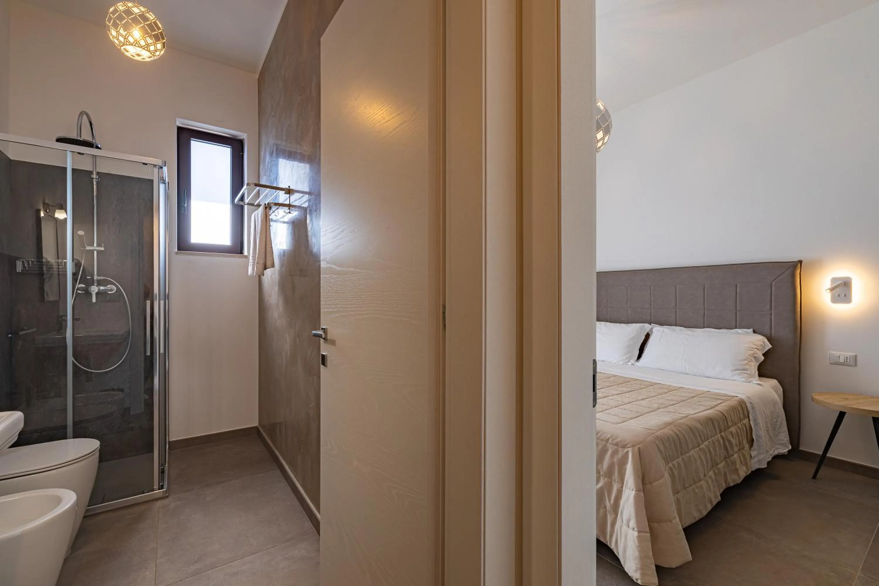 Shower, Bed in Agriturismo Vigna Corallo