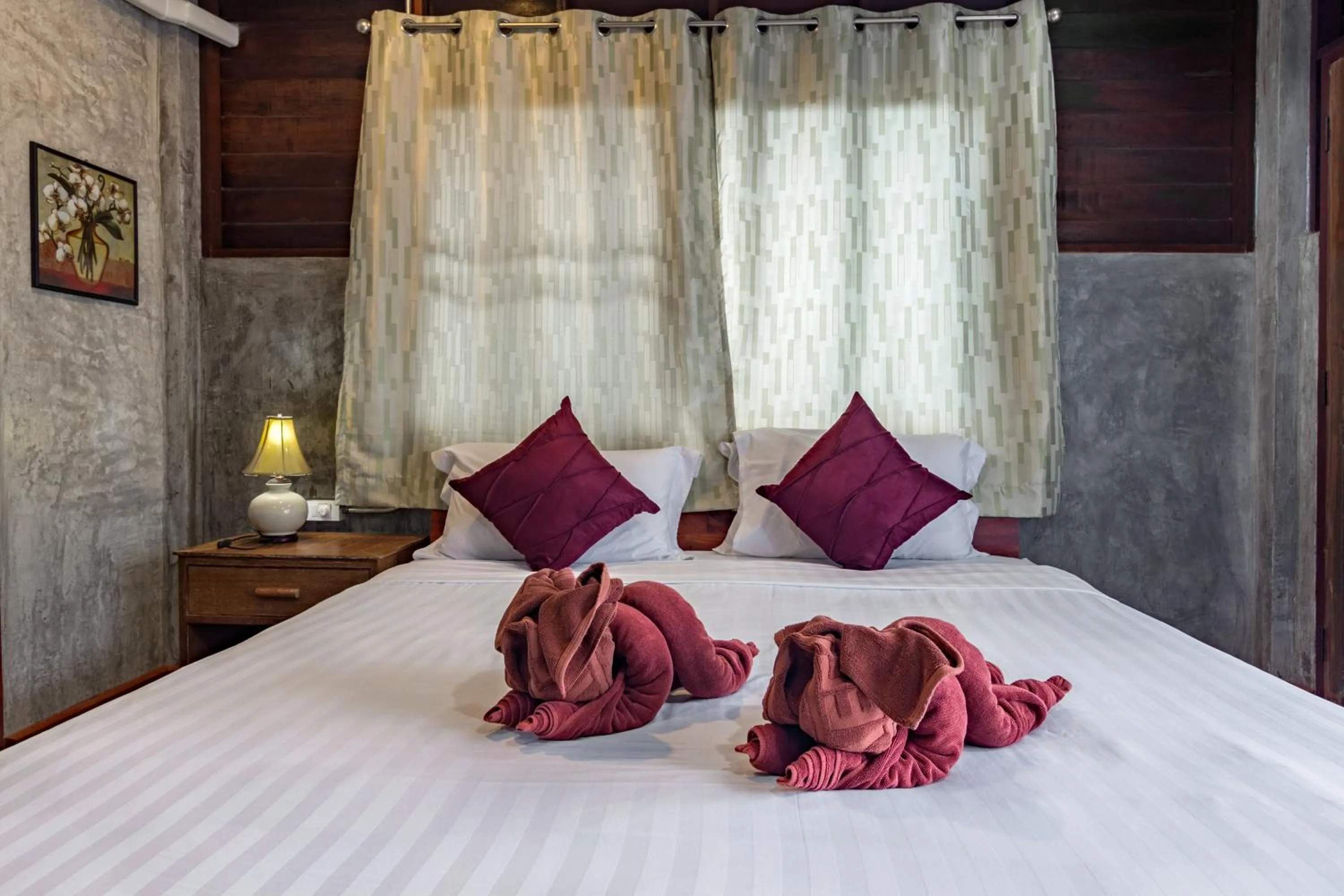 Bed in Kanya Cozy Bungalows Kata