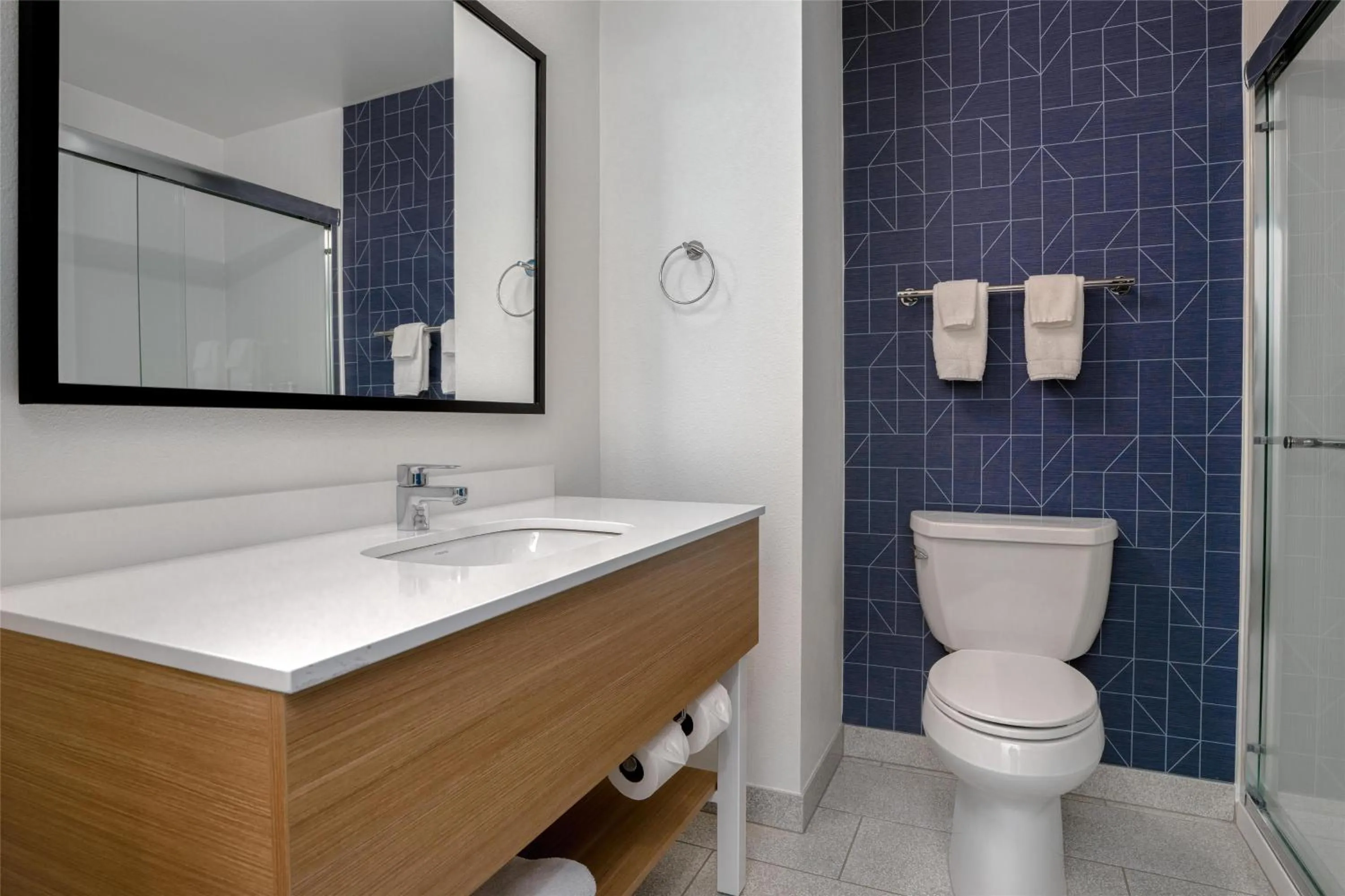 Bathroom in Spark by Hilton Rahway