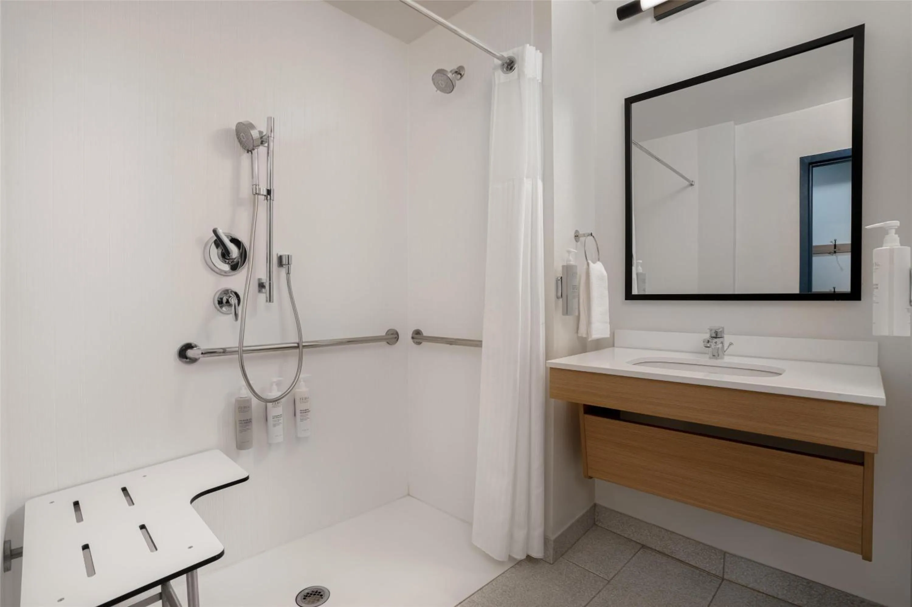 Bathroom in Spark by Hilton Rahway