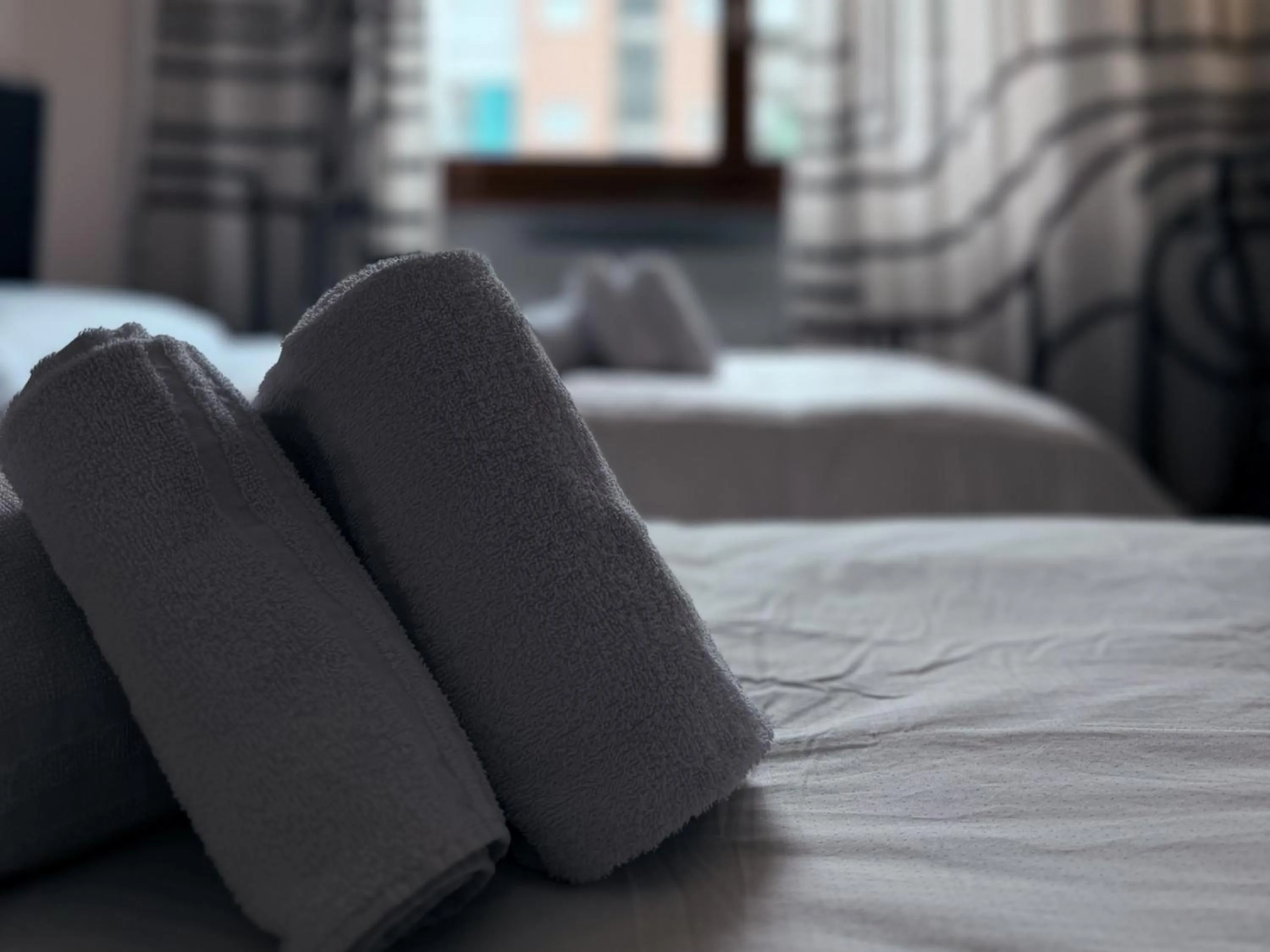 towels, Bed in Hotel Giada