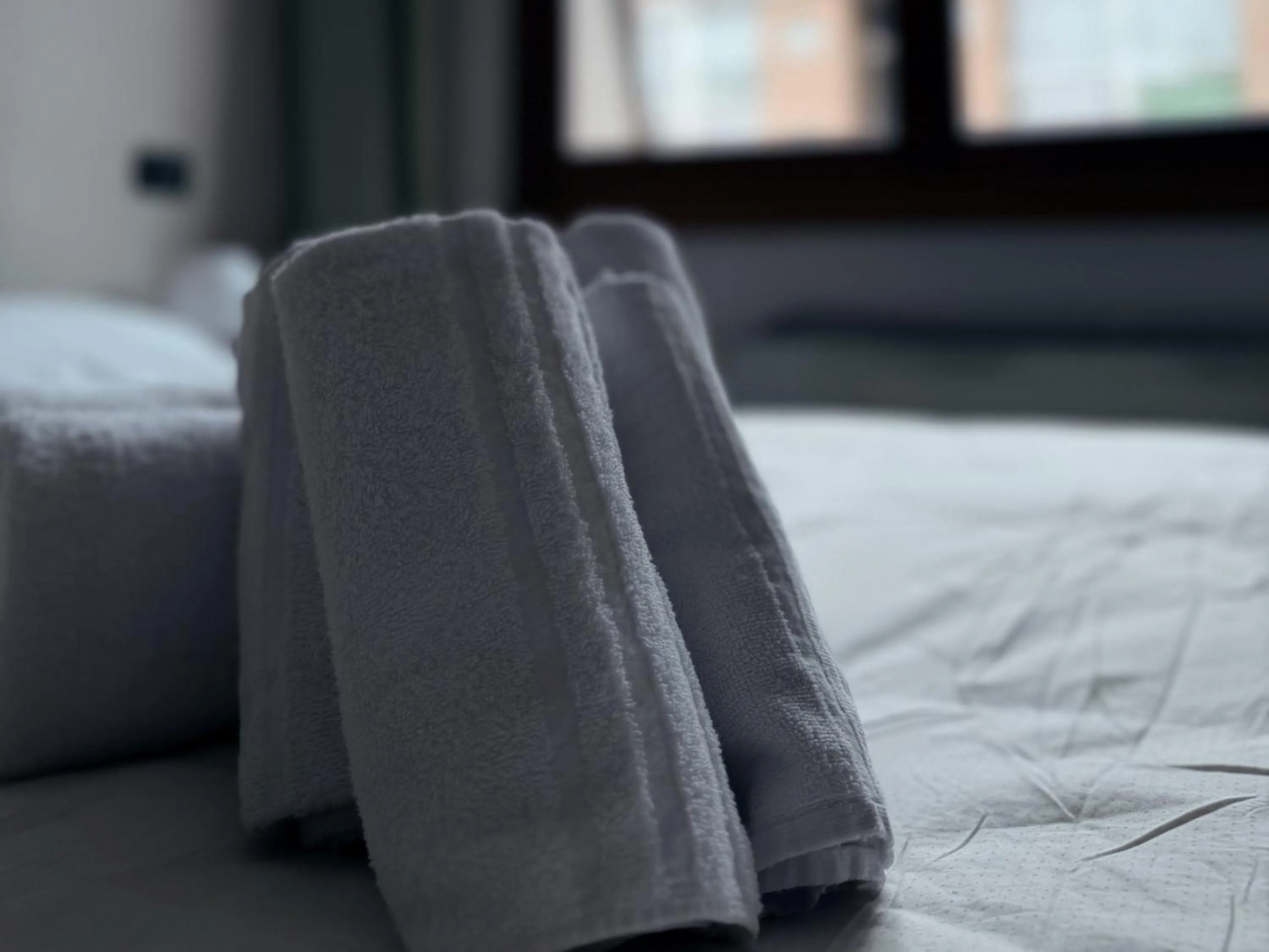 towels, Bed in Hotel Giada
