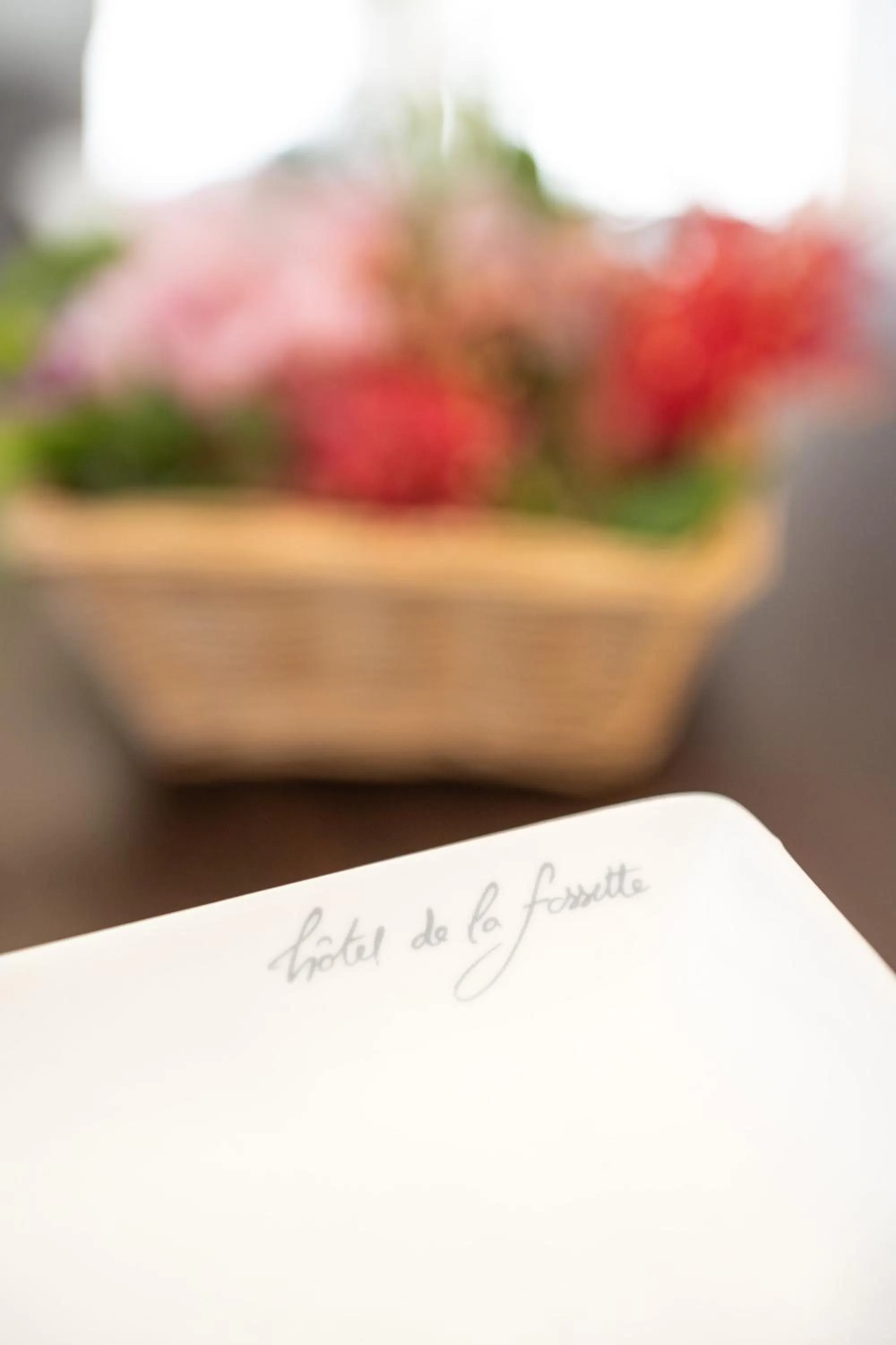 Text overlay in Hôtel de La Fossette