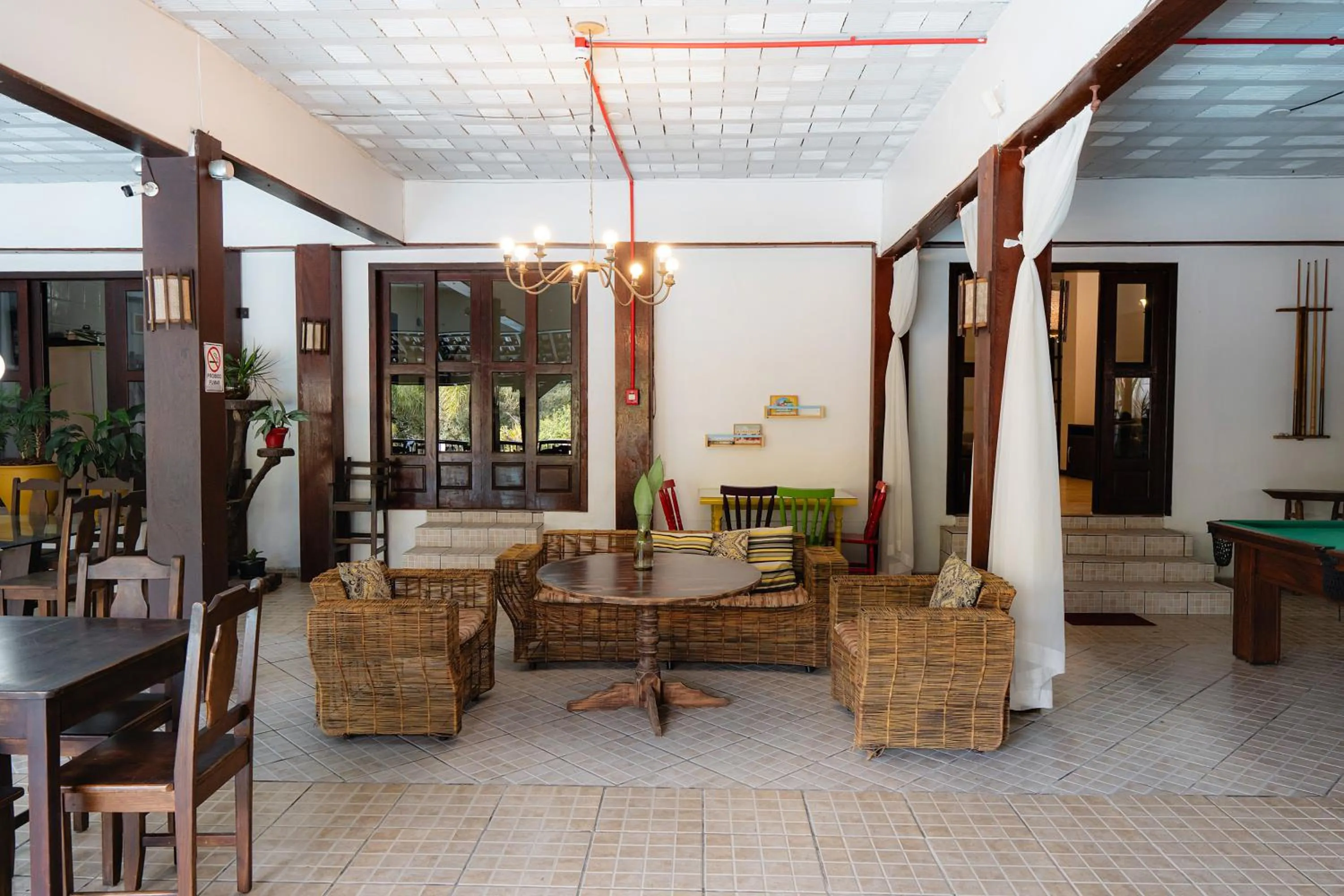 Seating area in Pousada Porto dos Casais