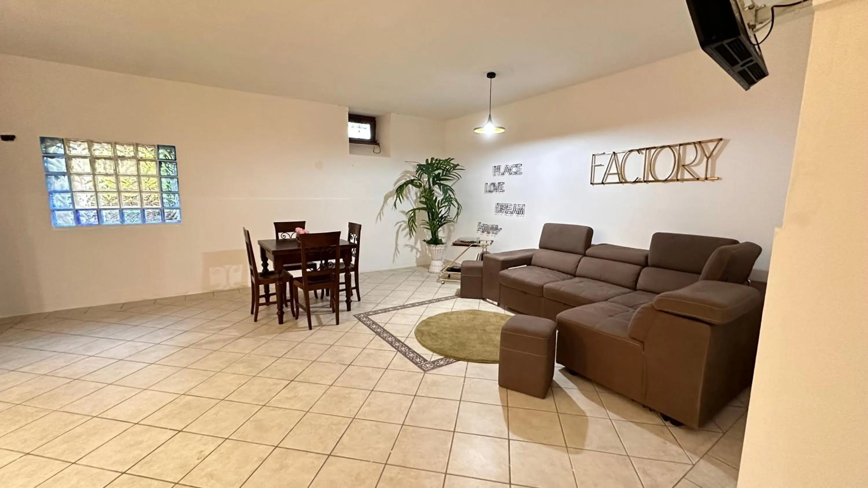 Living room in loft style taverna