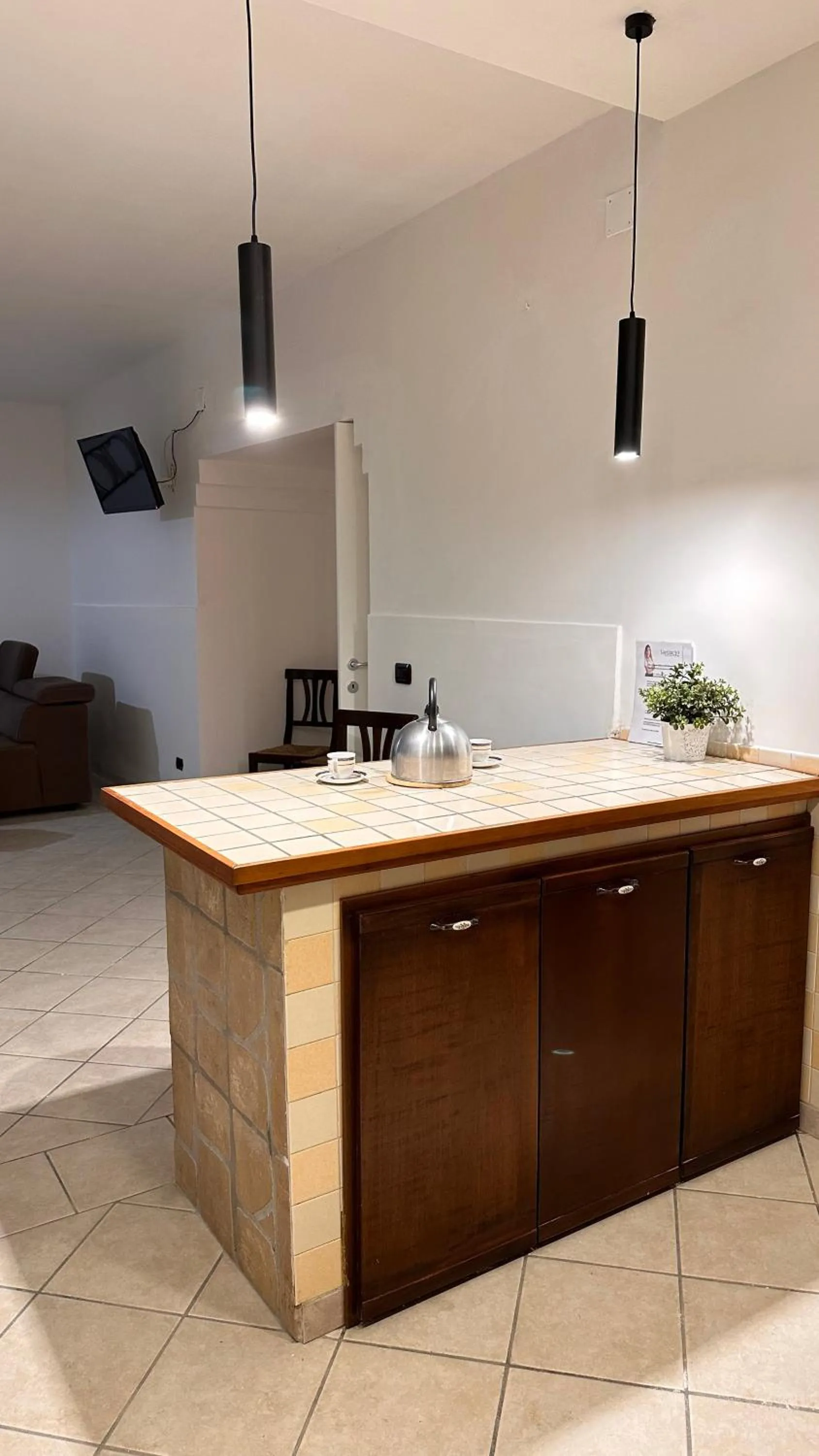 Kitchen or kitchenette in loft style taverna