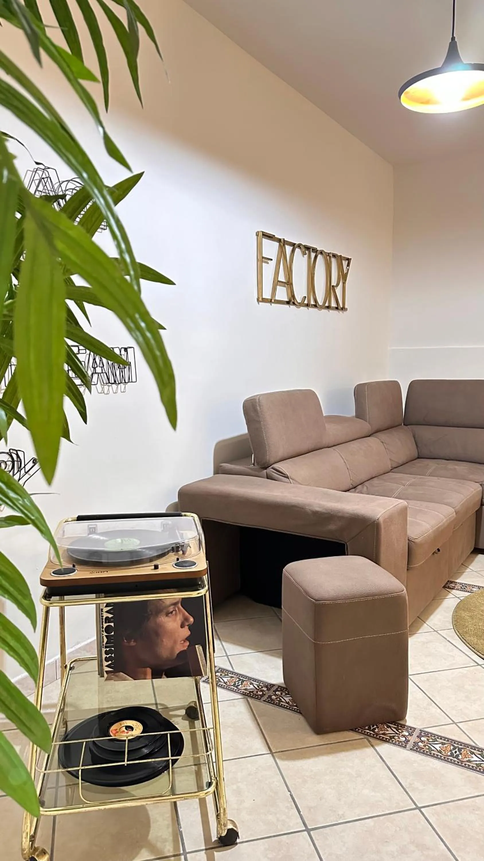 Living room in loft style taverna