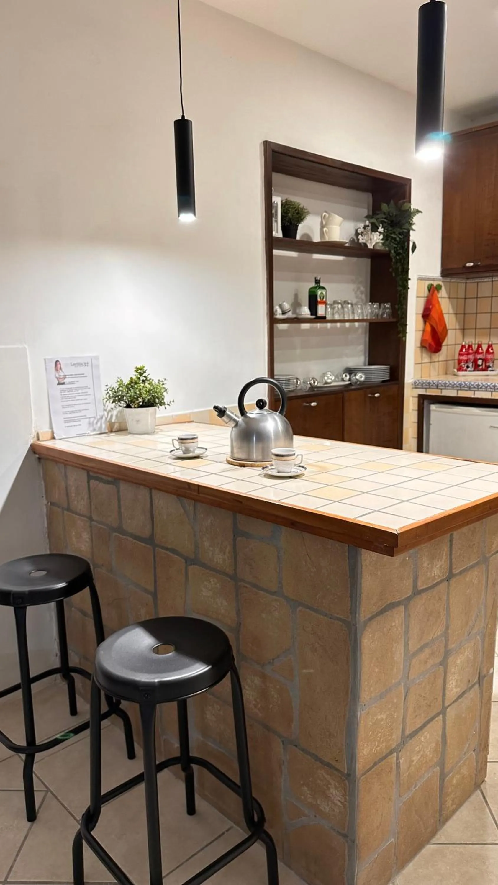 Dining area in loft style taverna