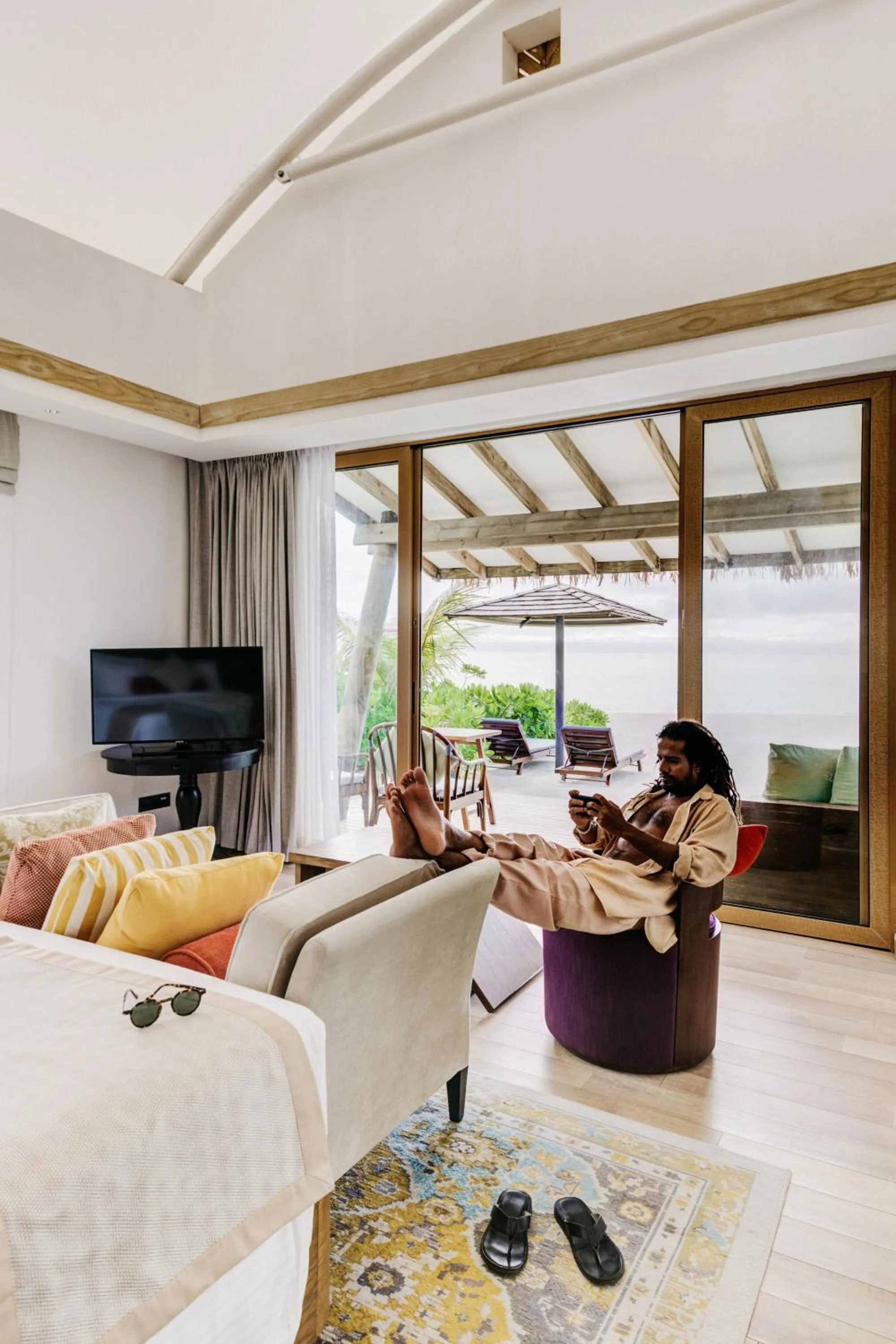Bedroom in Cinnamon Hakuraa Huraa Maldives - All Inclusive Adults-Only Escape with One-way Free Speedboat