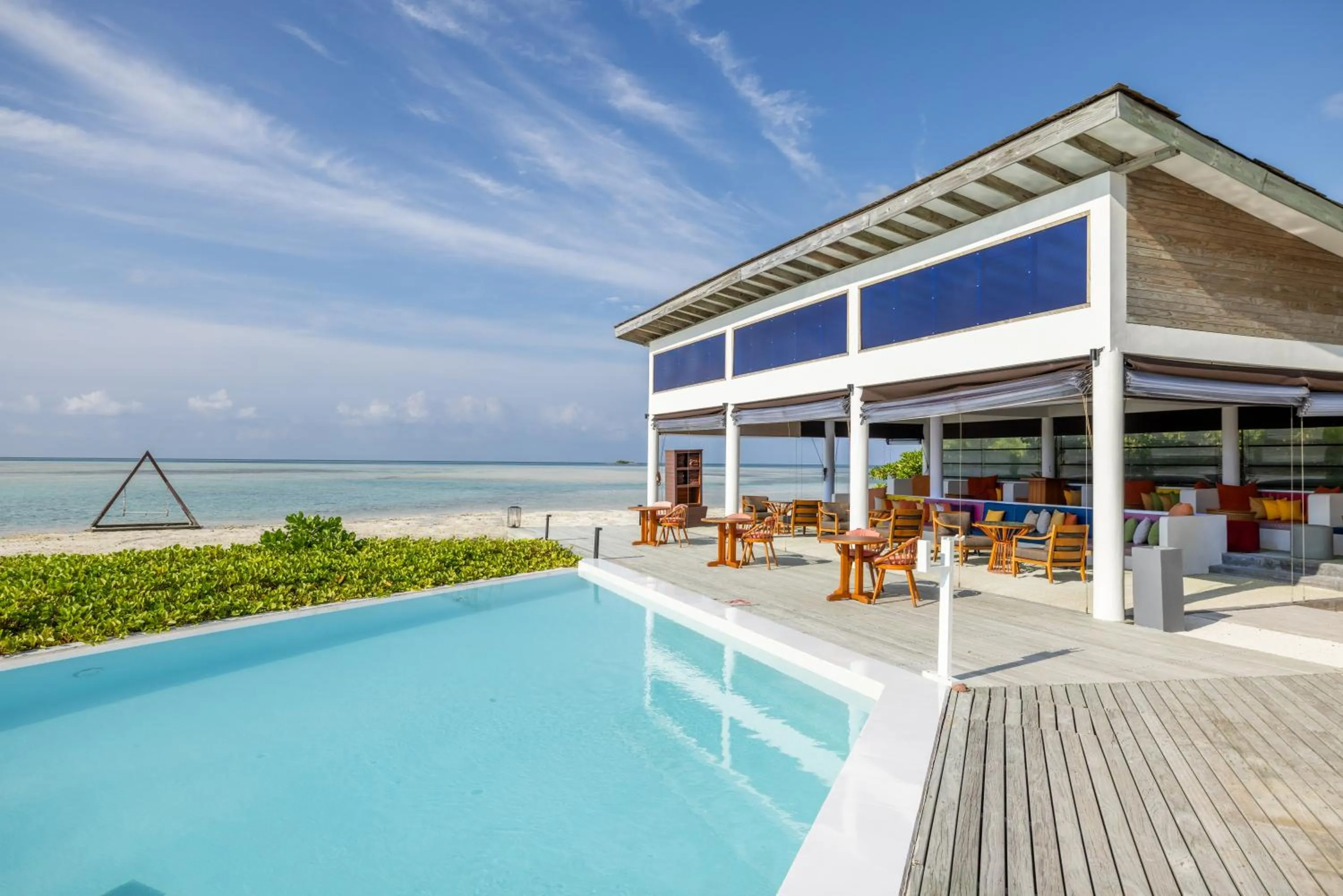 Pool view in Cinnamon Hakuraa Huraa Maldives - All Inclusive Adults-Only Escape with One-way Free Speedboat