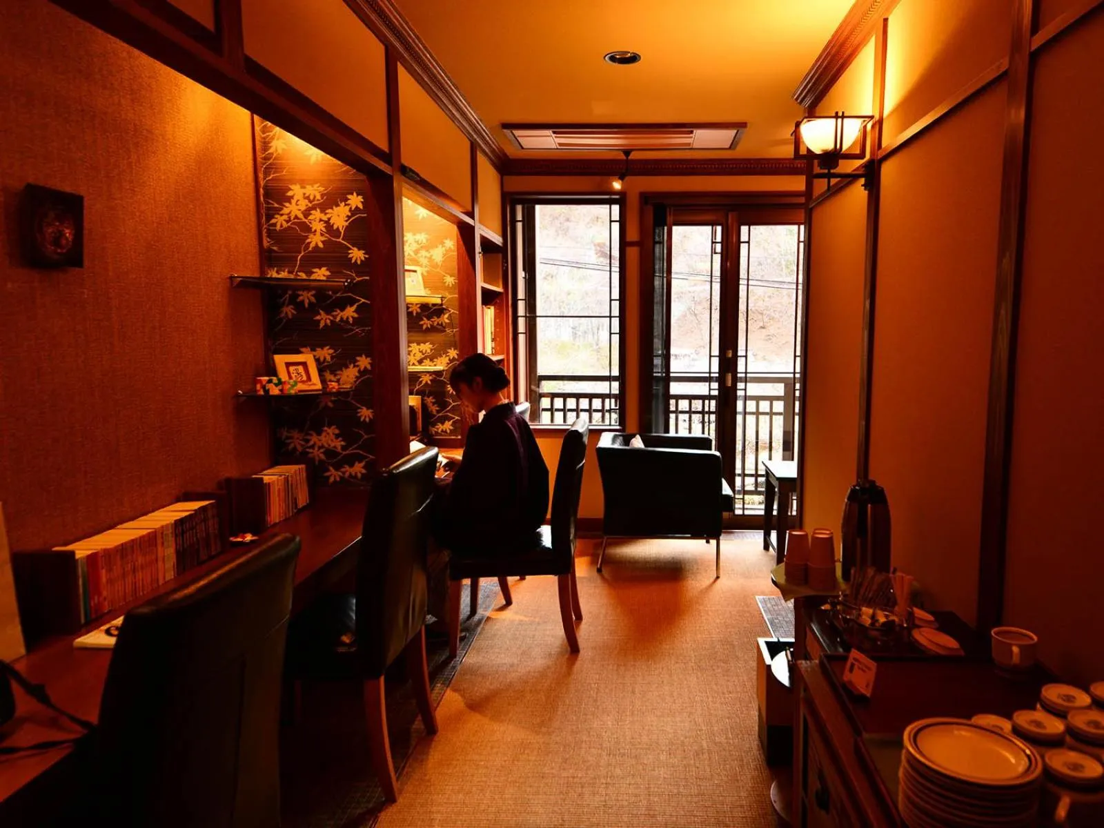 Library in Shima Onsen Kashiwaya Ryokan