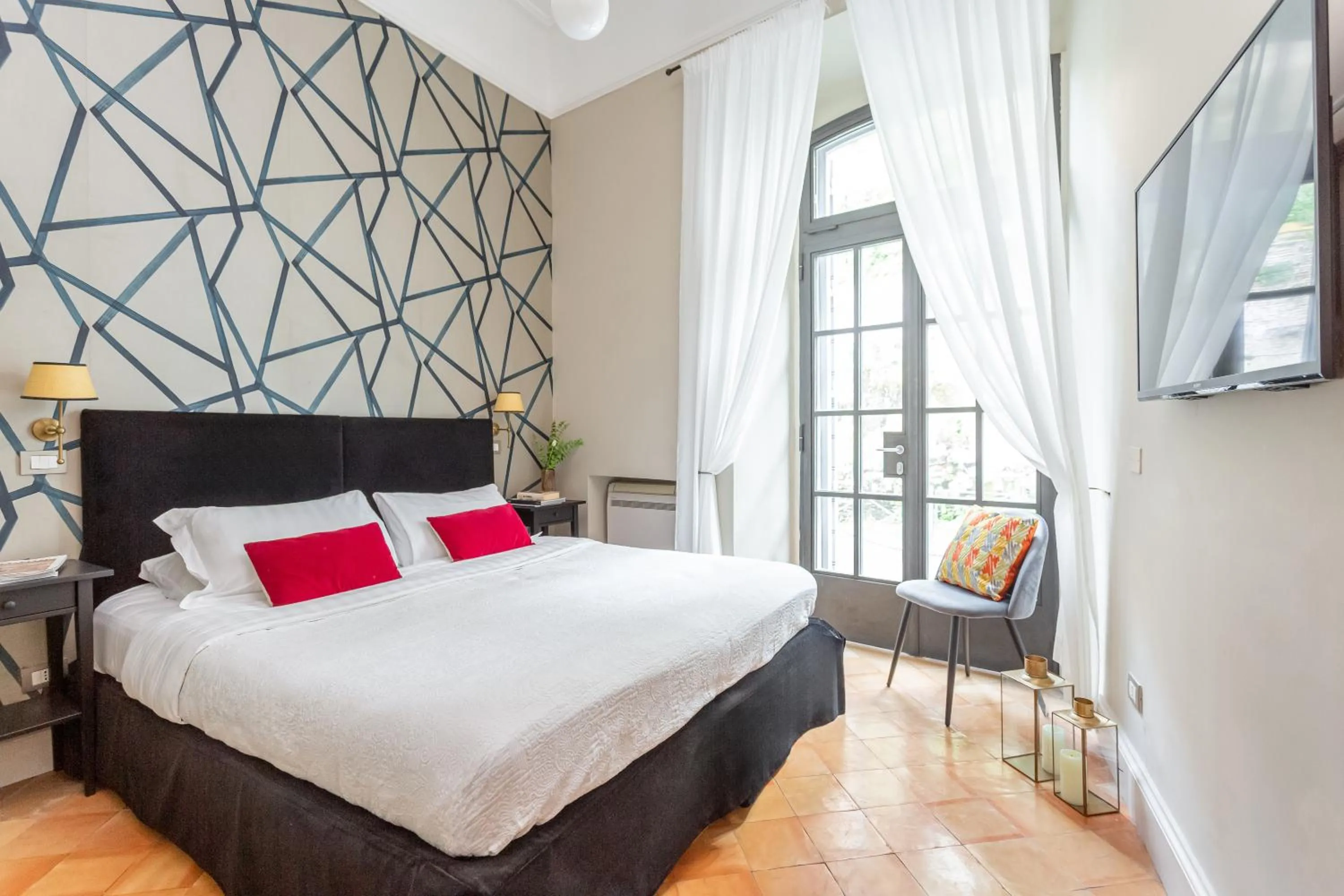 Bedroom, Bed in Hotel Parrasio