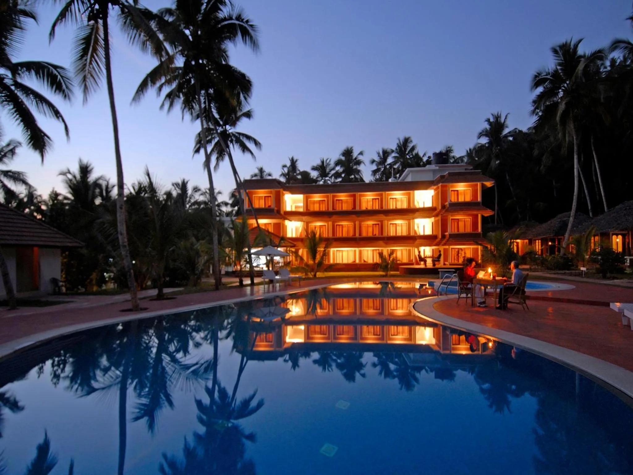 Pool view in Abad Harmonia Ayurvedic Beach Resort