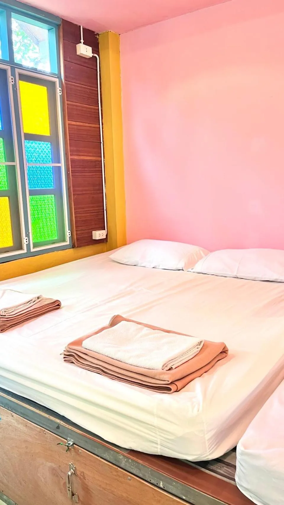 Bed in Pai Flora Resort