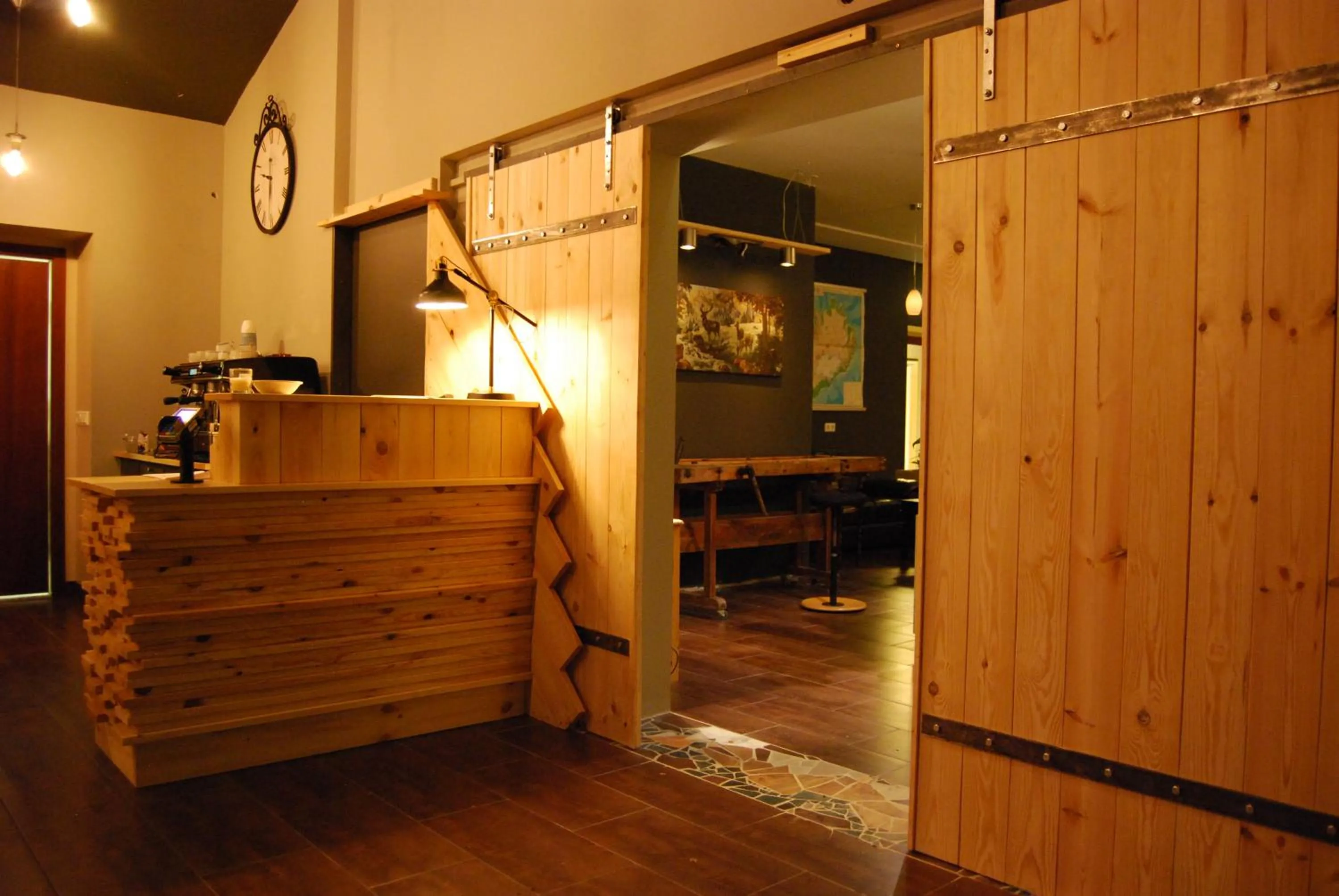 Lobby or reception in Tehúsið Hostel