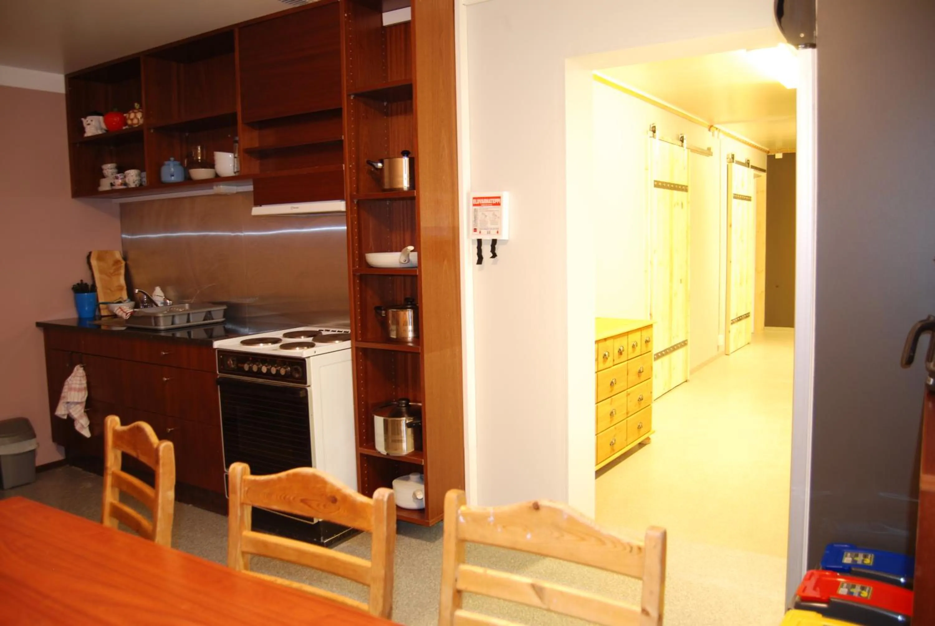 Kitchen or kitchenette in Tehúsið Hostel