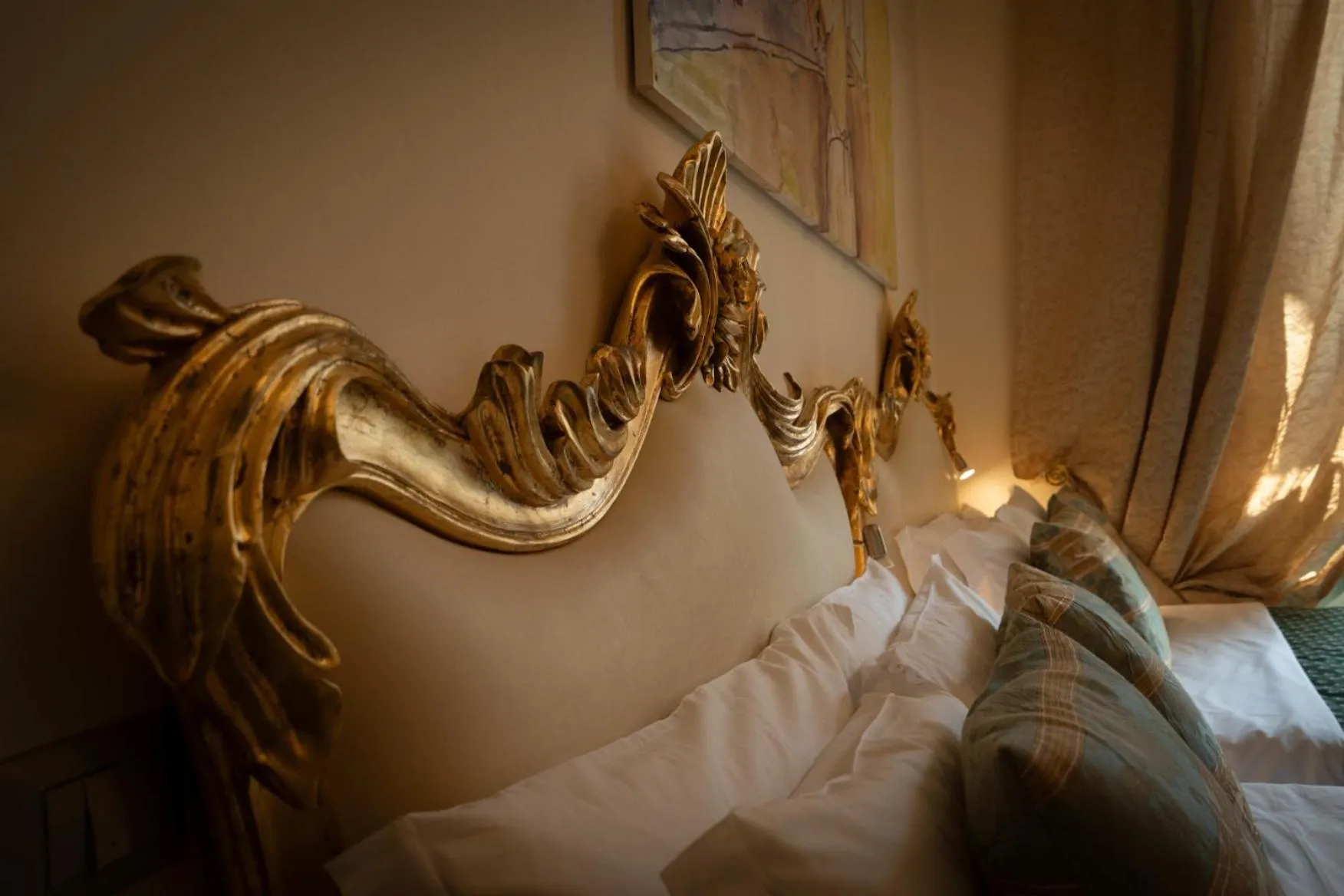 Decorative detail, Bed in Morali Palace