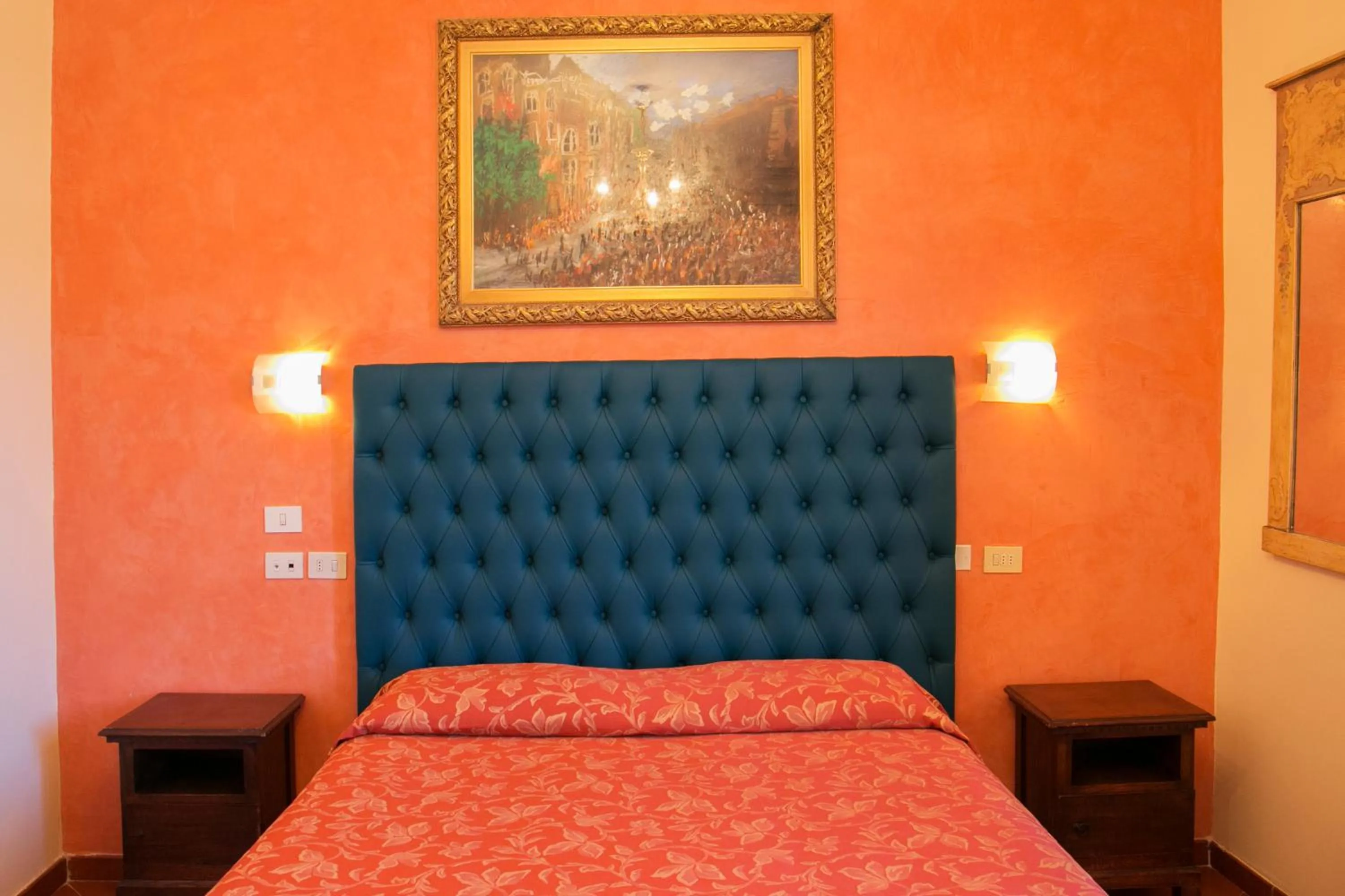Bed in Hotel Merlini