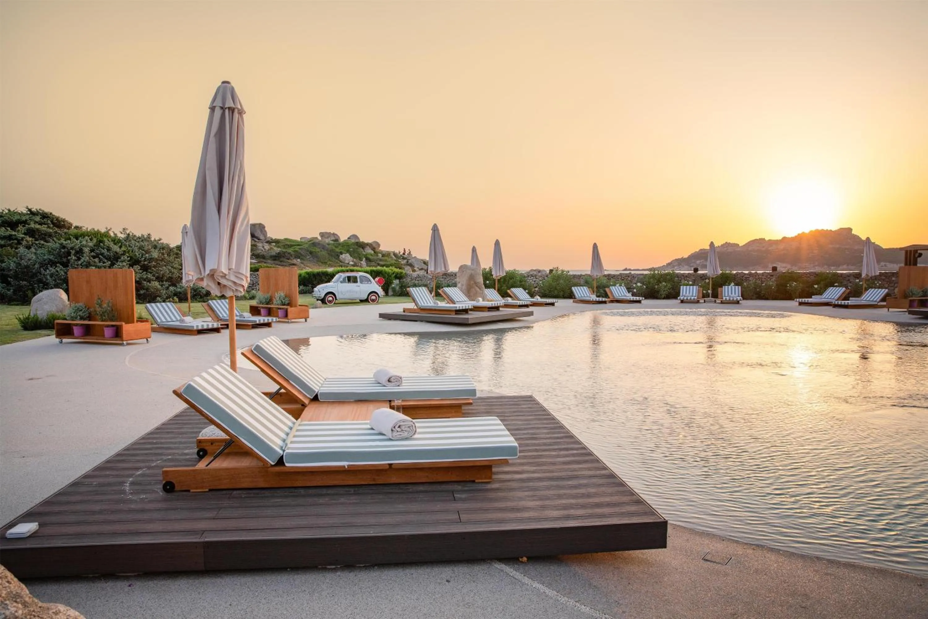 Pool view in Mangia's Santa Teresa Sardinia, Curio Collection by Hilton