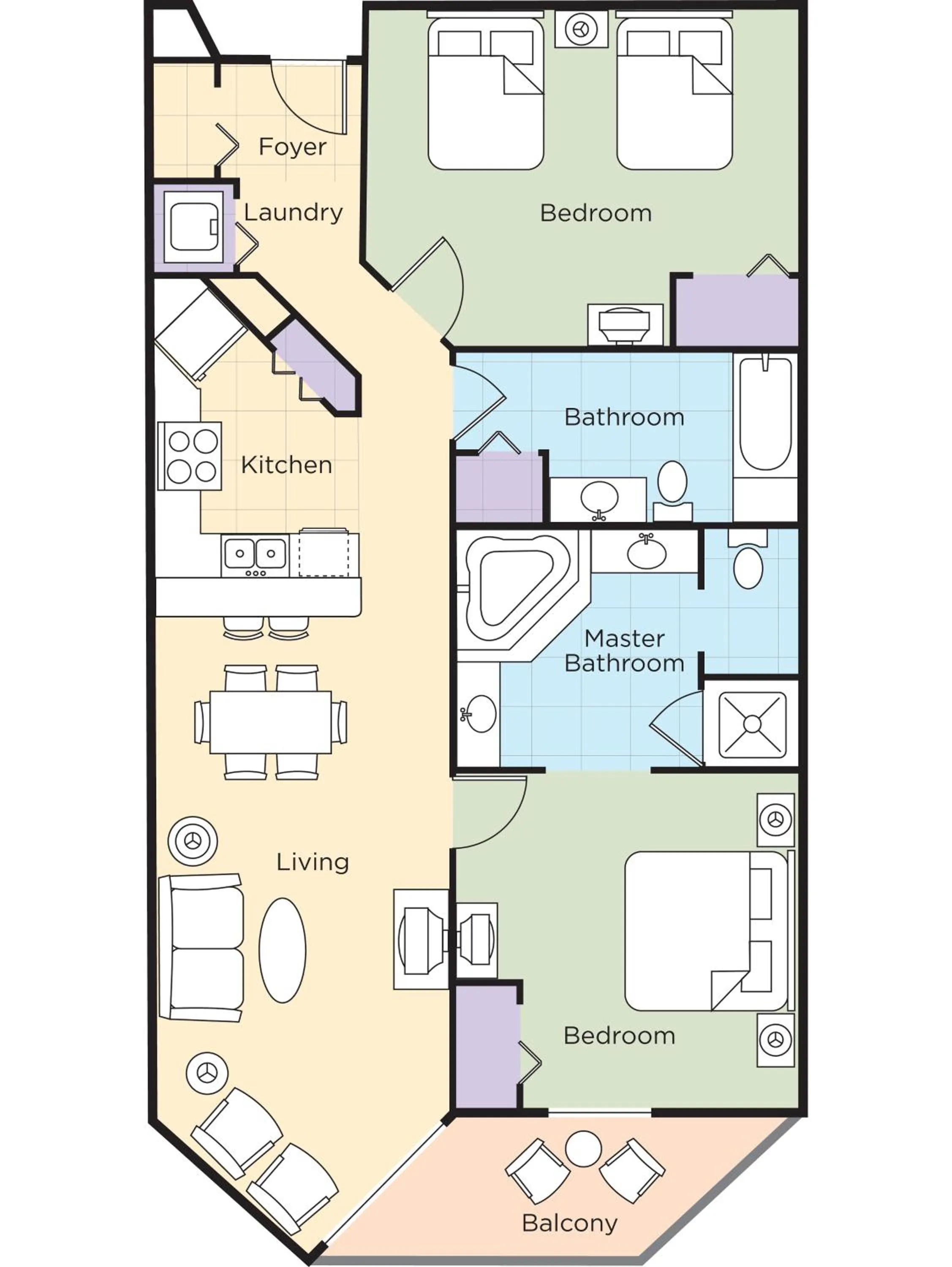 Floor plan in Club Wyndham Ocean Ridge